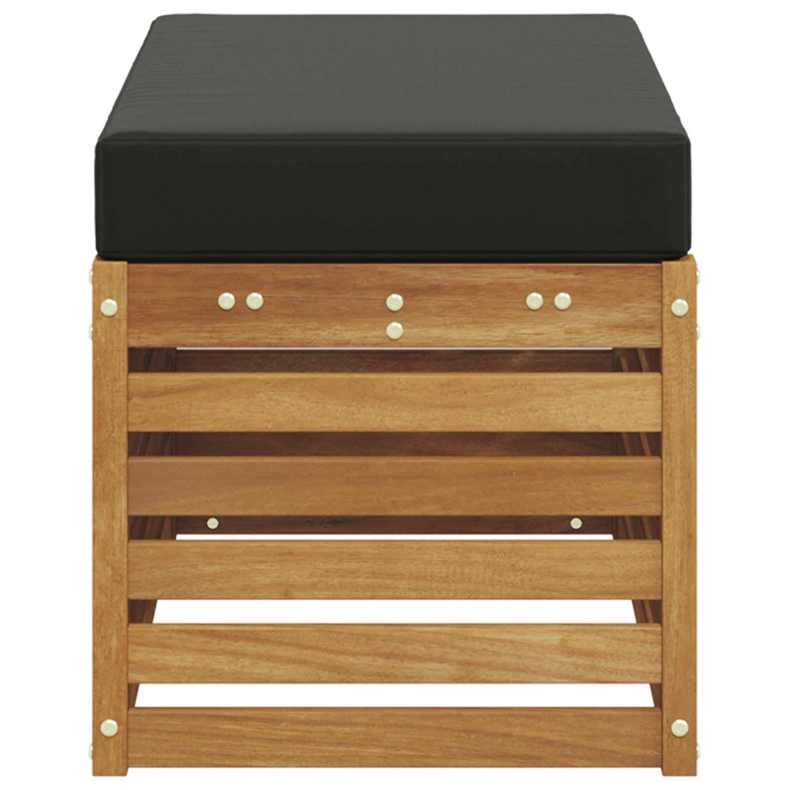 vidaXL Outdoor Hocker Bank Massivholz Akazie Natur