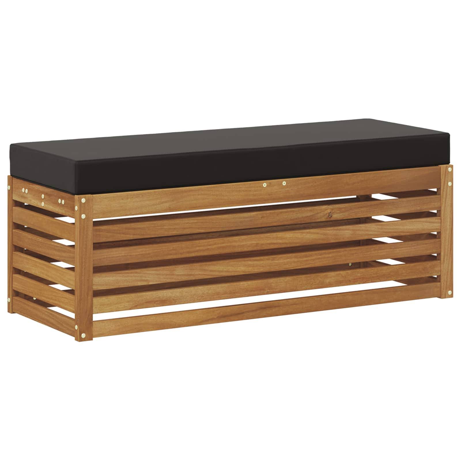 vidaXL Outdoor Hocker Bank Massivholz Akazie Natur