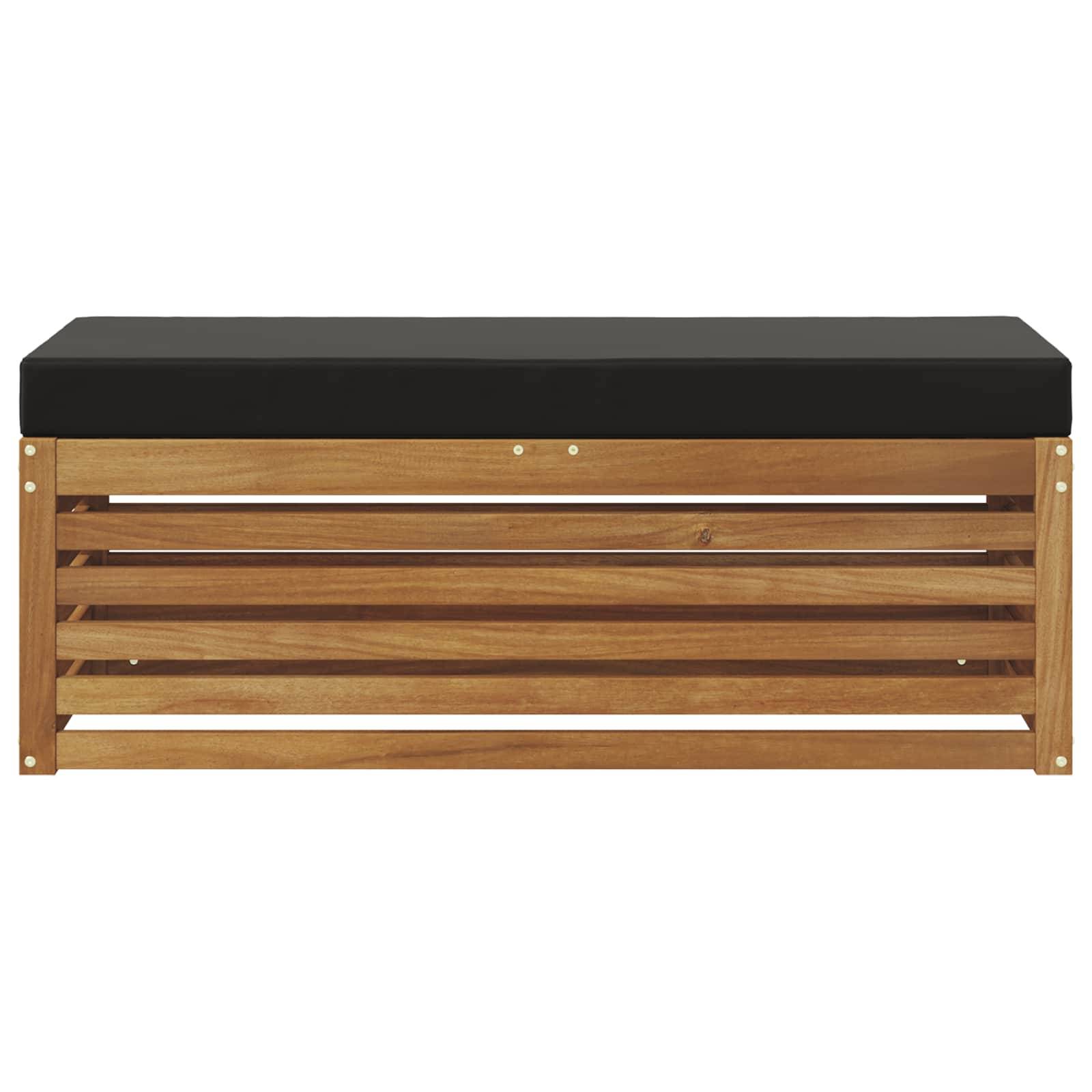 vidaXL Outdoor Hocker Bank Massivholz Akazie Natur