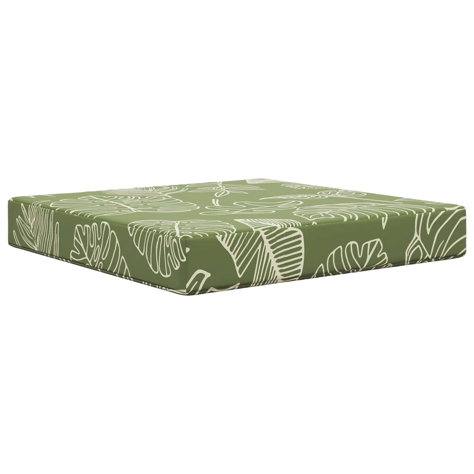 vidaXL Sofakissen für draußen Blattdesign 60 x 60 x 8 cm Polyester
