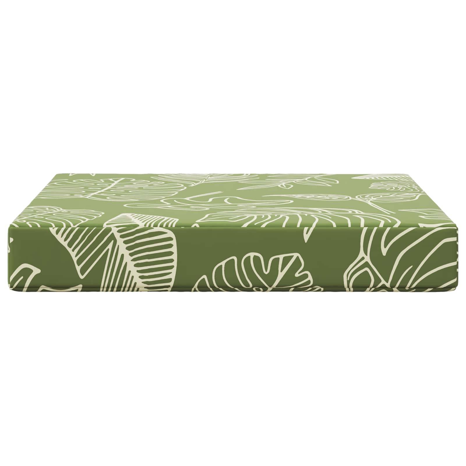 vidaXL Sofakissen für draußen Blattdesign 60 x 60 x 8 cm Polyester