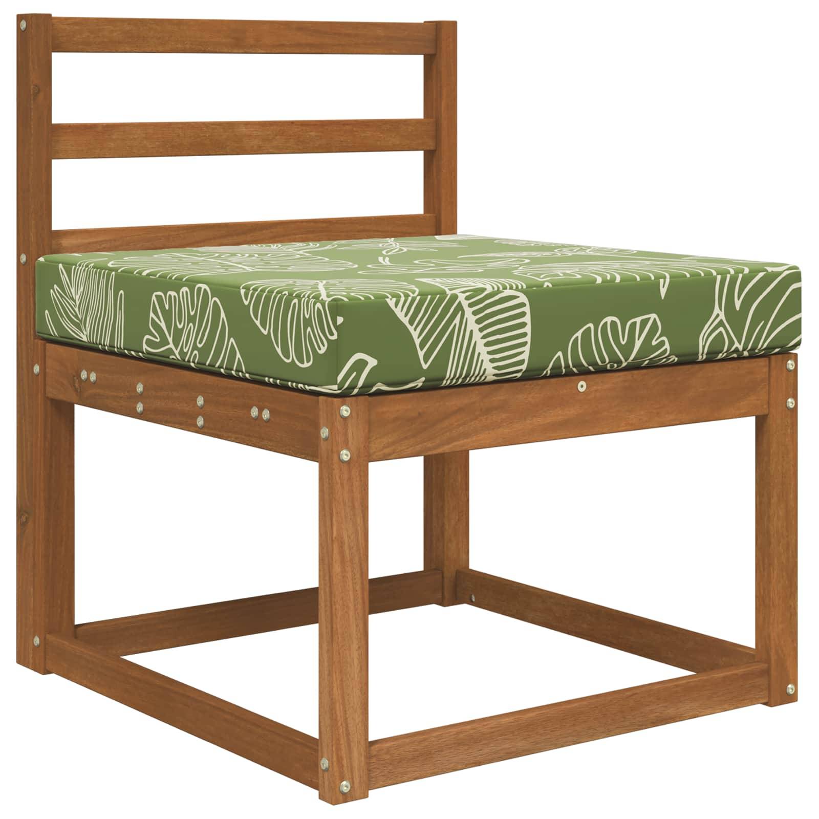 vidaXL Sofakissen für draußen Blattdesign 60 x 60 x 8 cm Polyester