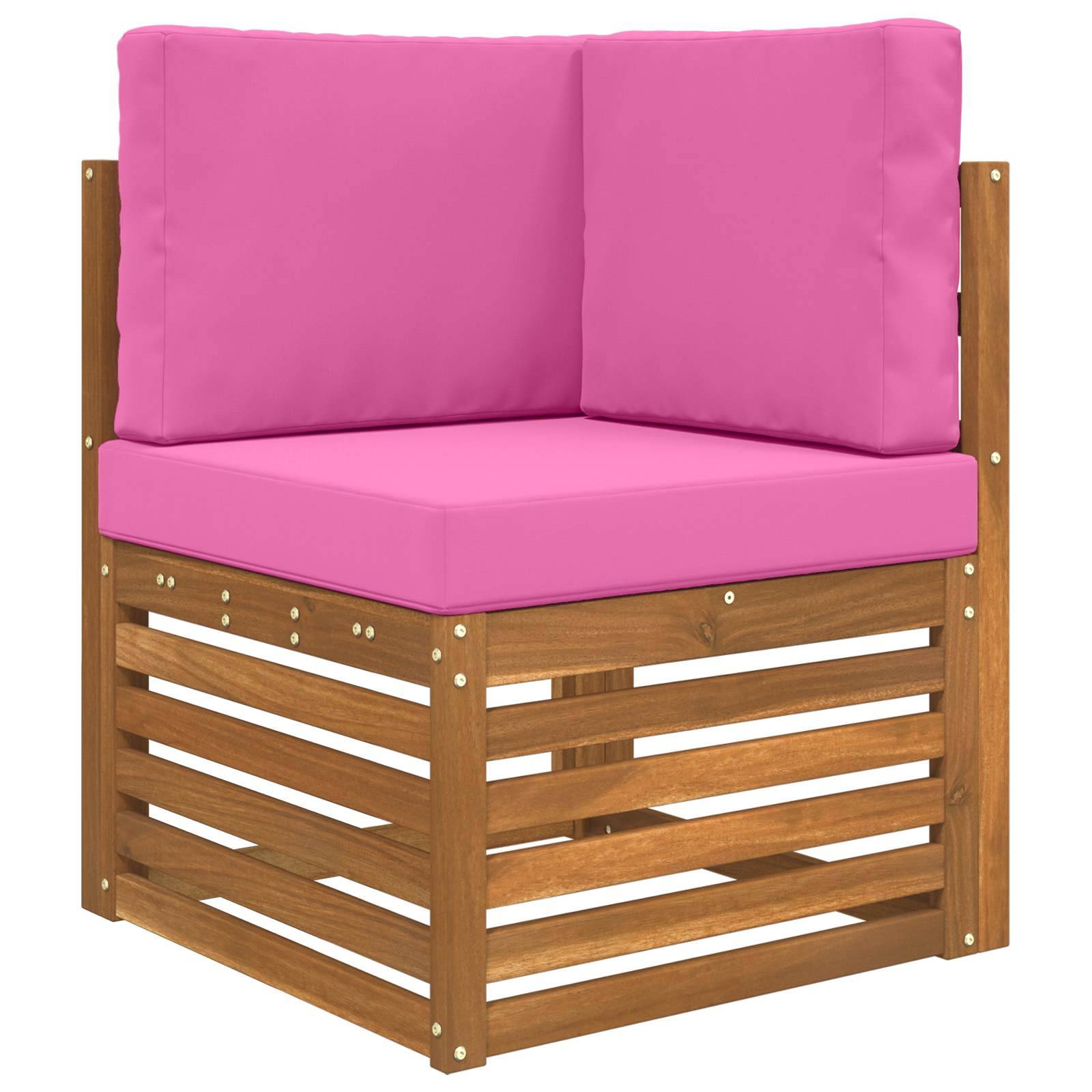 vidaXL Sofakissen für draußen 3 pcs Rosa Polyester