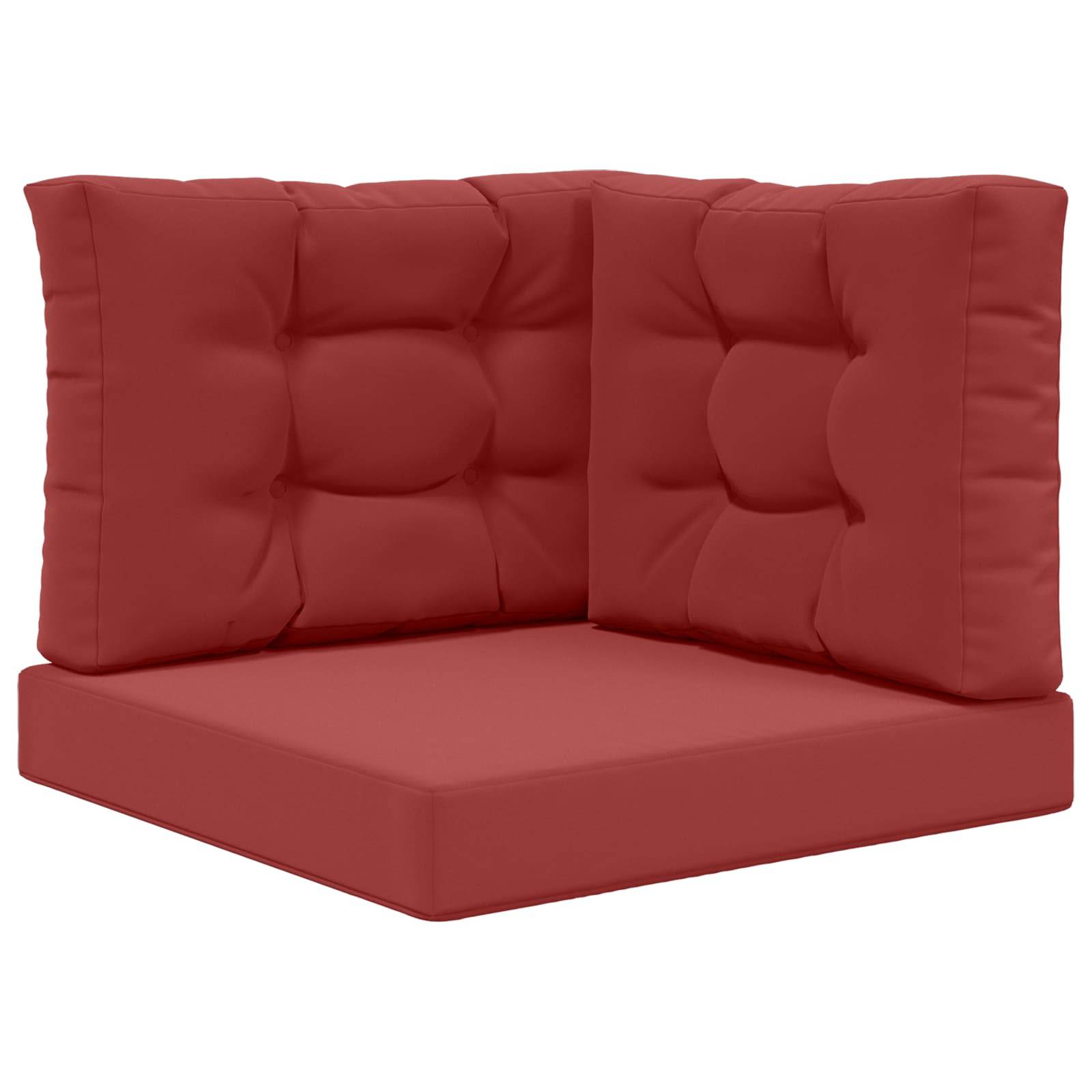 vidaXL Sofakissen für draußen 3 pcs Weinrot Polyester