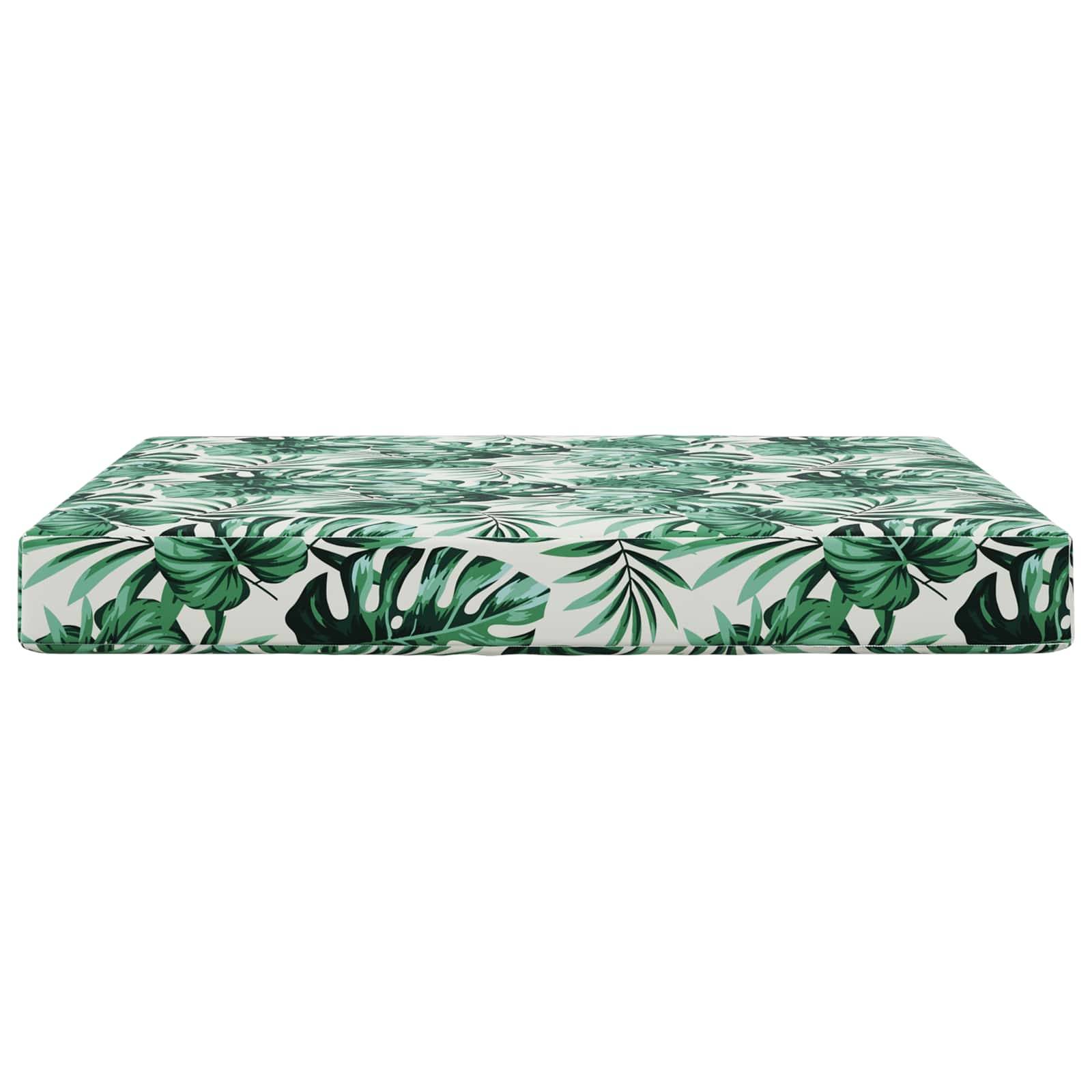 vidaXL Sofakissen für draußen Blattmuster 80 x 80 x 8 cm Polyester