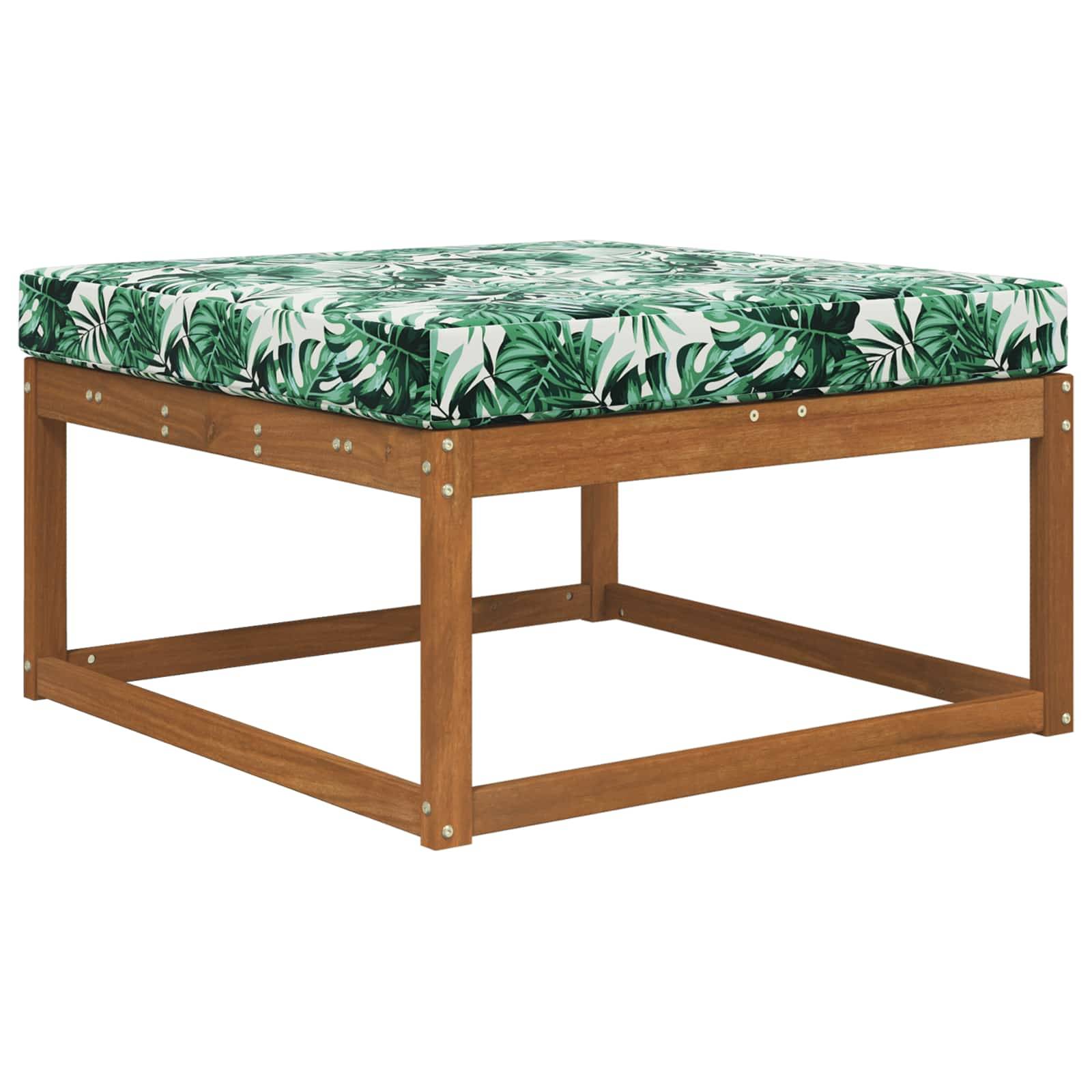 vidaXL Sofakissen für draußen Blattmuster 80 x 80 x 8 cm Polyester