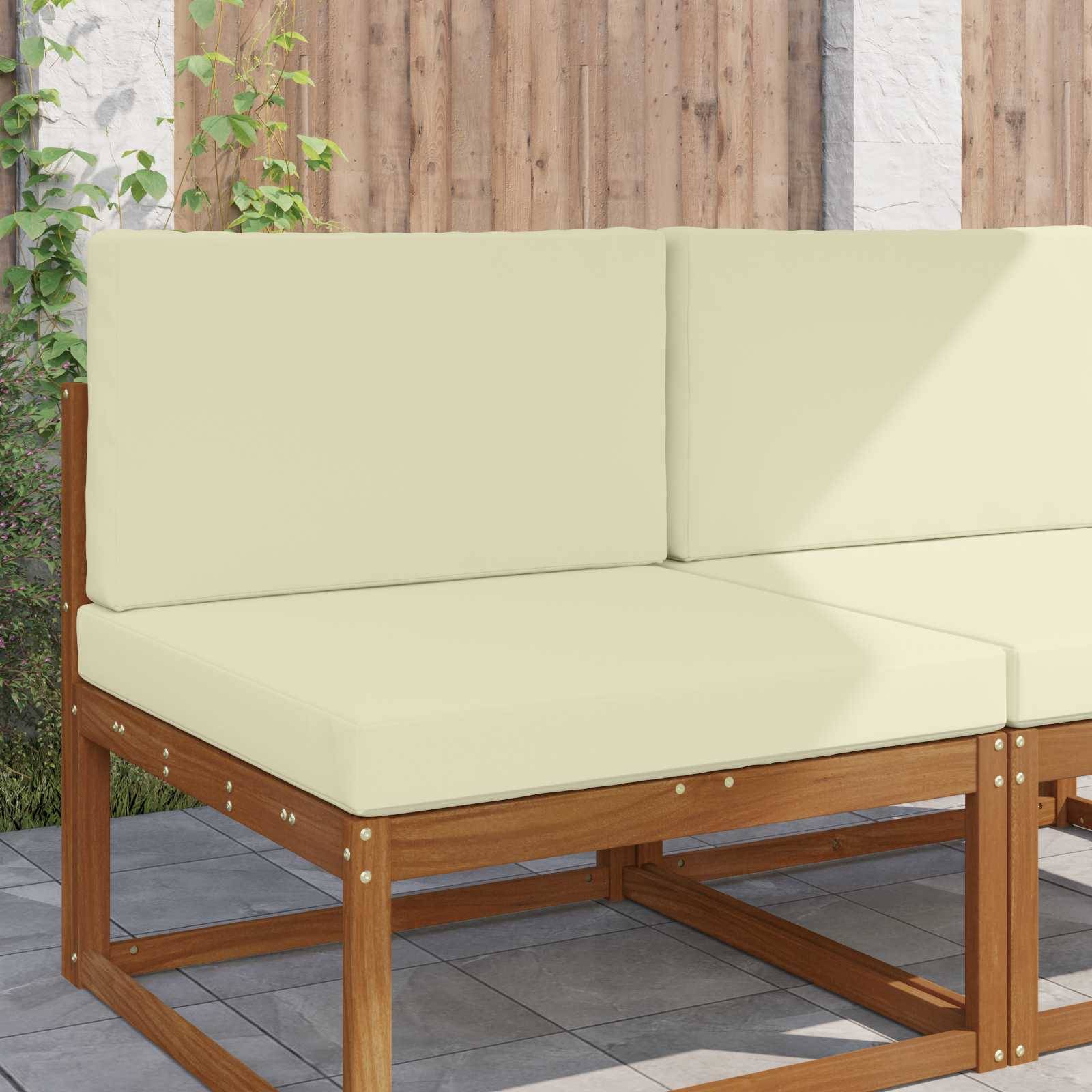 vidaXL Sofakissen für draußen 2 pcs Creme Polyester