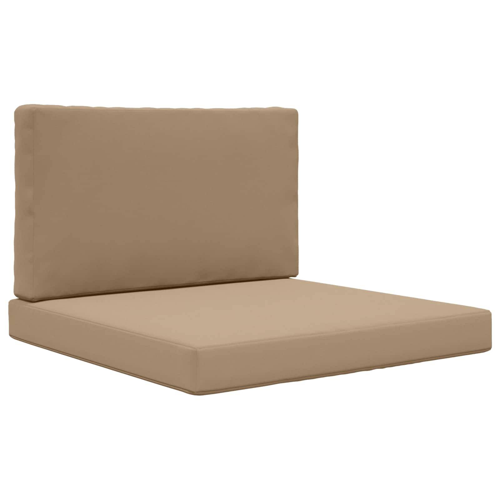 vidaXL Sofakissen für draußen 2 pcs Taupe Polyester