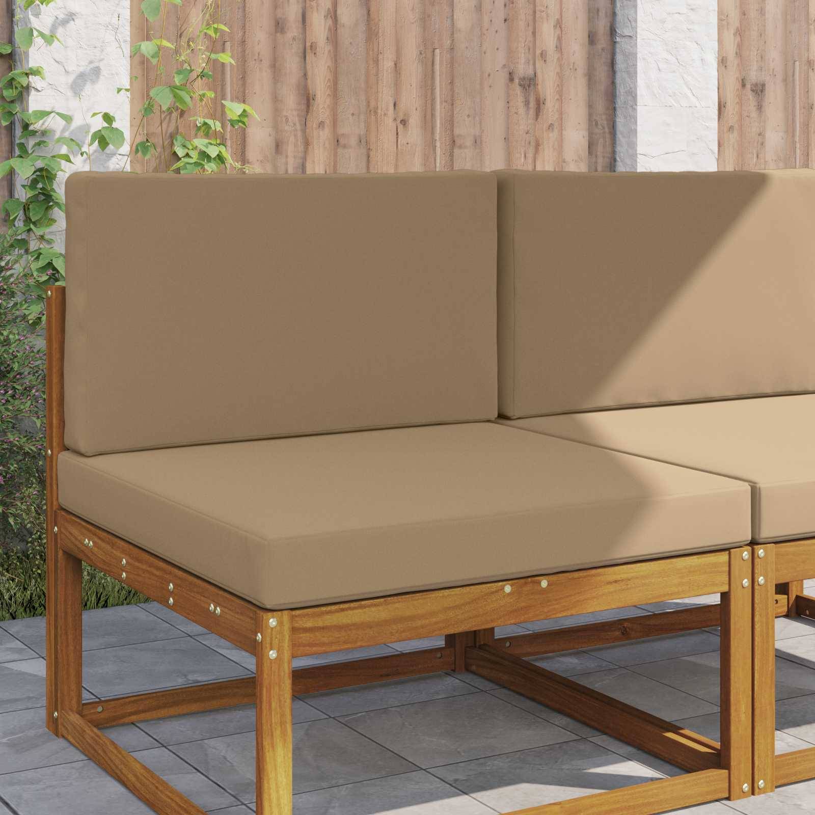 vidaXL Sofakissen für draußen 2 pcs Taupe Polyester