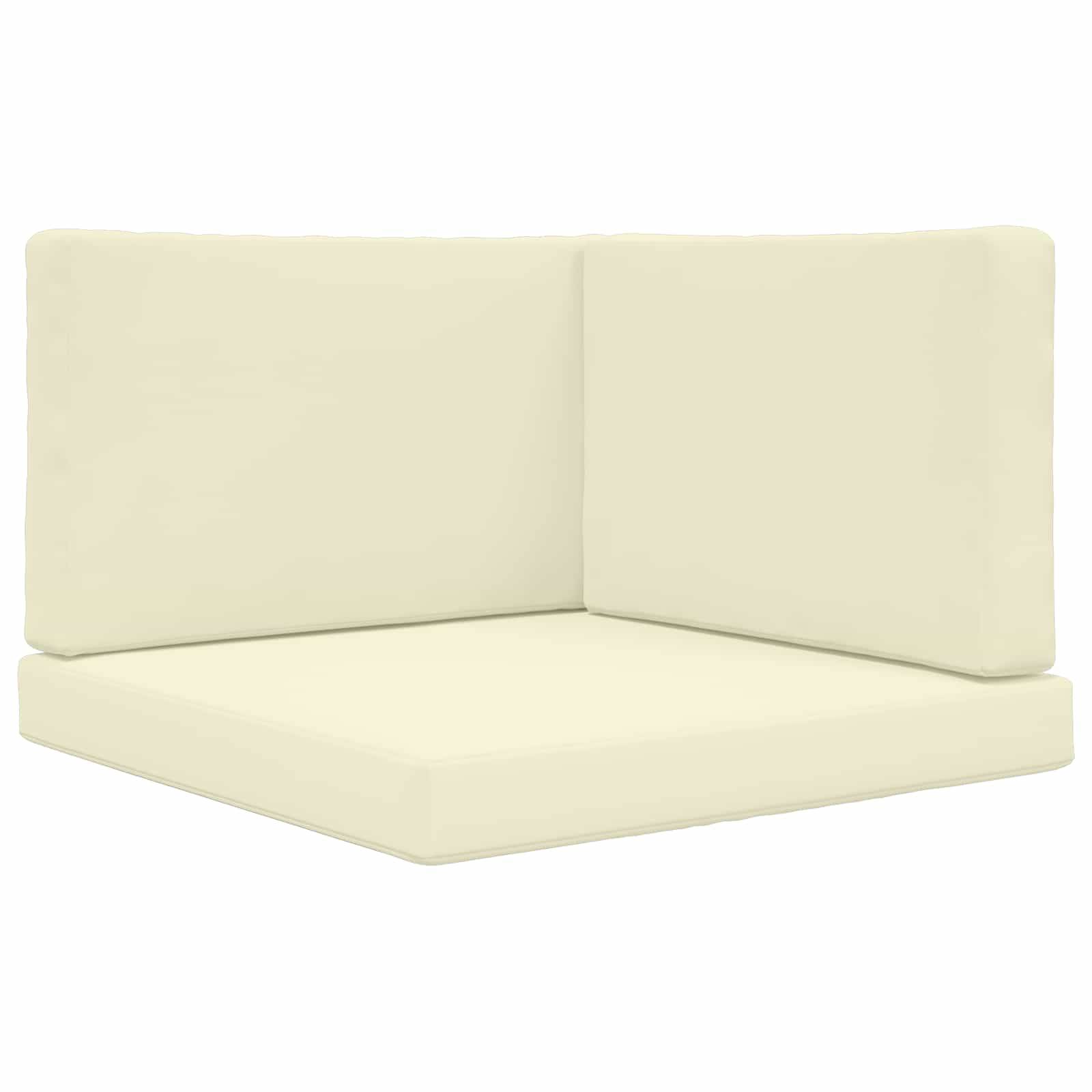 vidaXL Sofakissen für draußen 3 pcs Creme Polyester