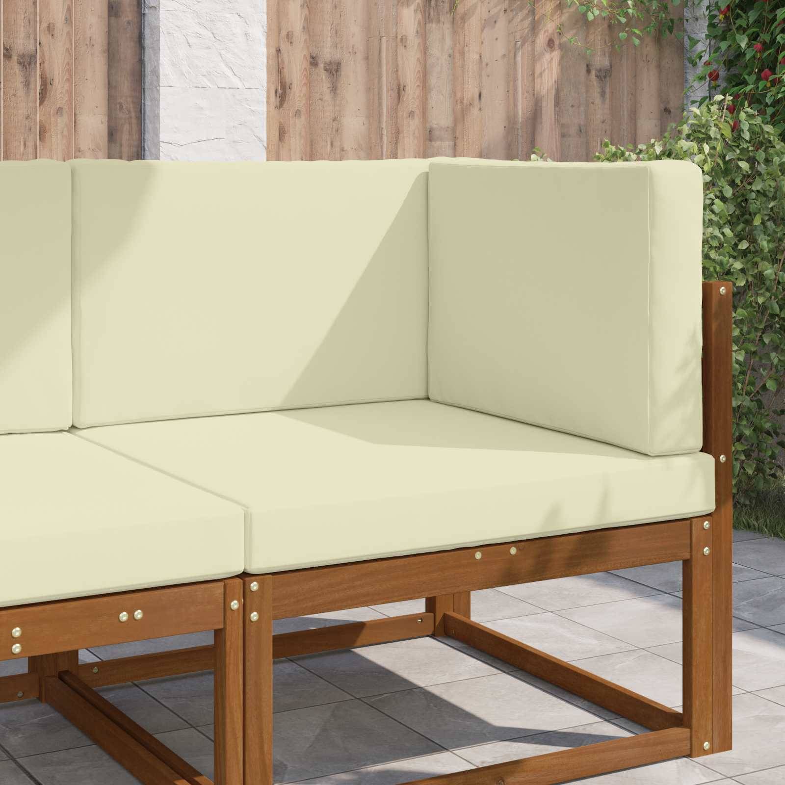 vidaXL Sofakissen für draußen 3 pcs Creme Polyester