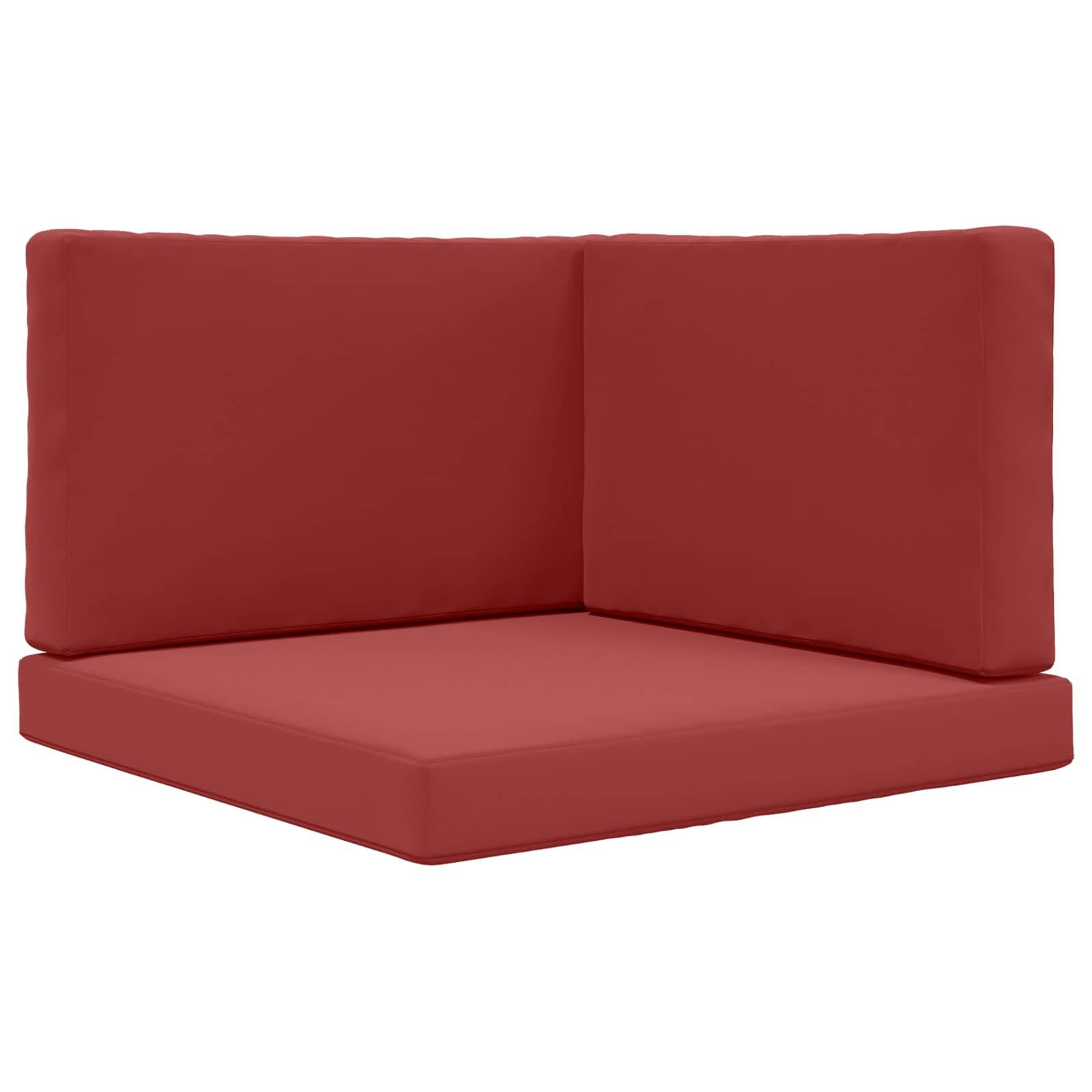 vidaXL Sofakissen für draußen 3 pcs Weinrot Polyester