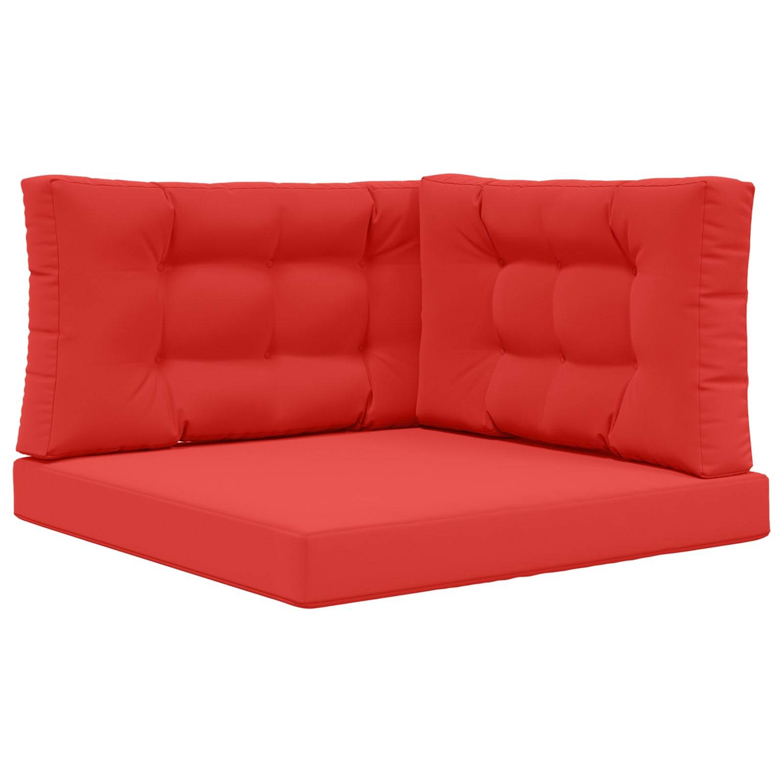 vidaXL Sofakissen für draußen 3 pcs Rot Polyester