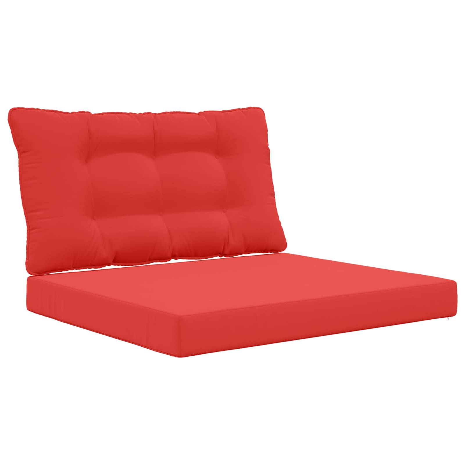 vidaXL Sofakissen für draußen 2 pcs Rot Polyester