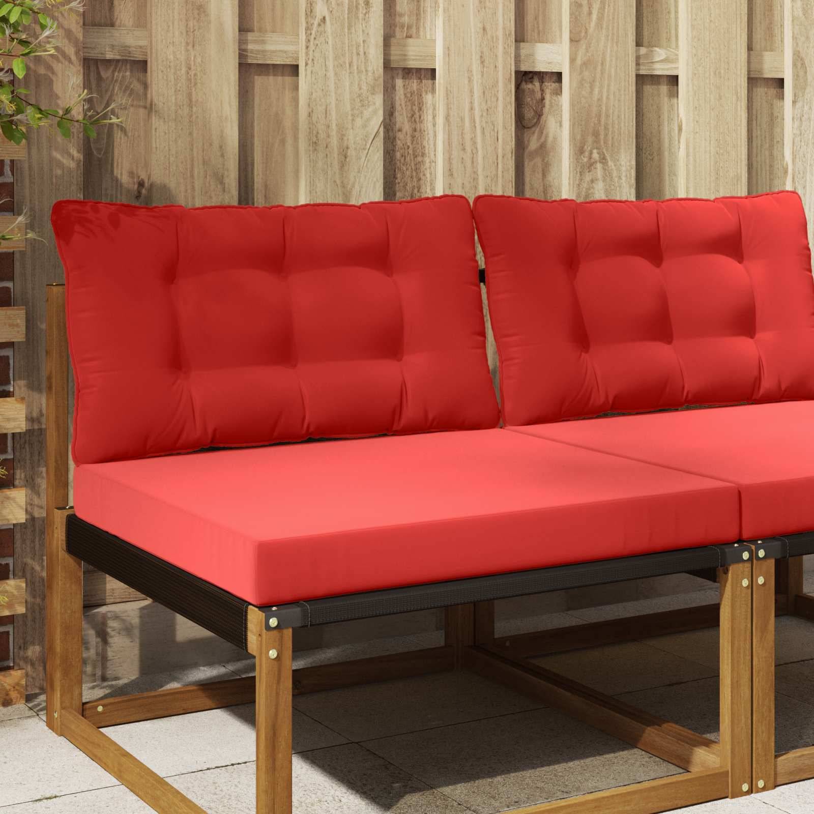 vidaXL Sofakissen für draußen 2 pcs Rot Polyester