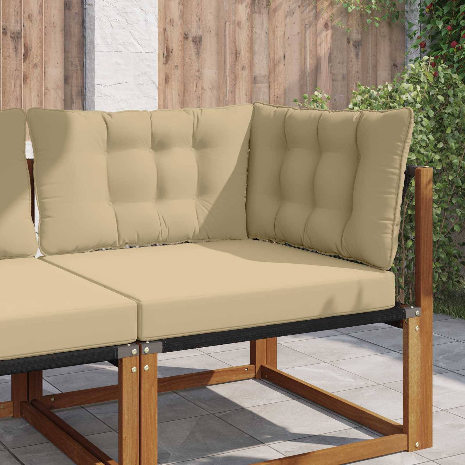 vidaXL Sofakissen für draußen 3 pcs Beige Polyester