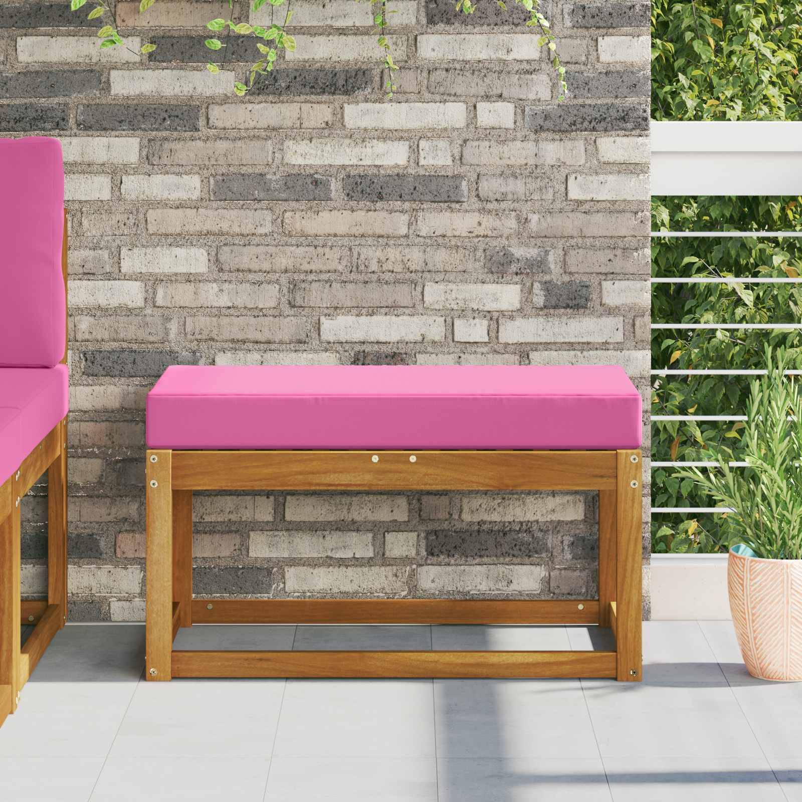 vidaXL Sitzkissen Rosa 80 x 40 x 8 cm 100 % Polyester