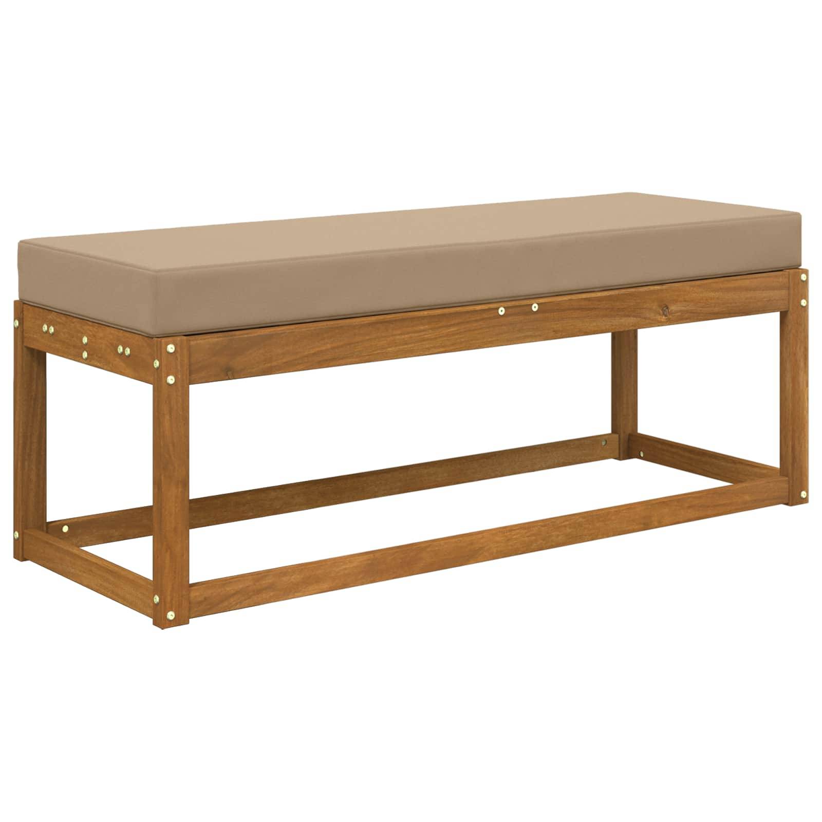 vidaXL Sitzkissen für Outdoor Taupe 111,5 x 40 x 8 cm 100 % Polyester