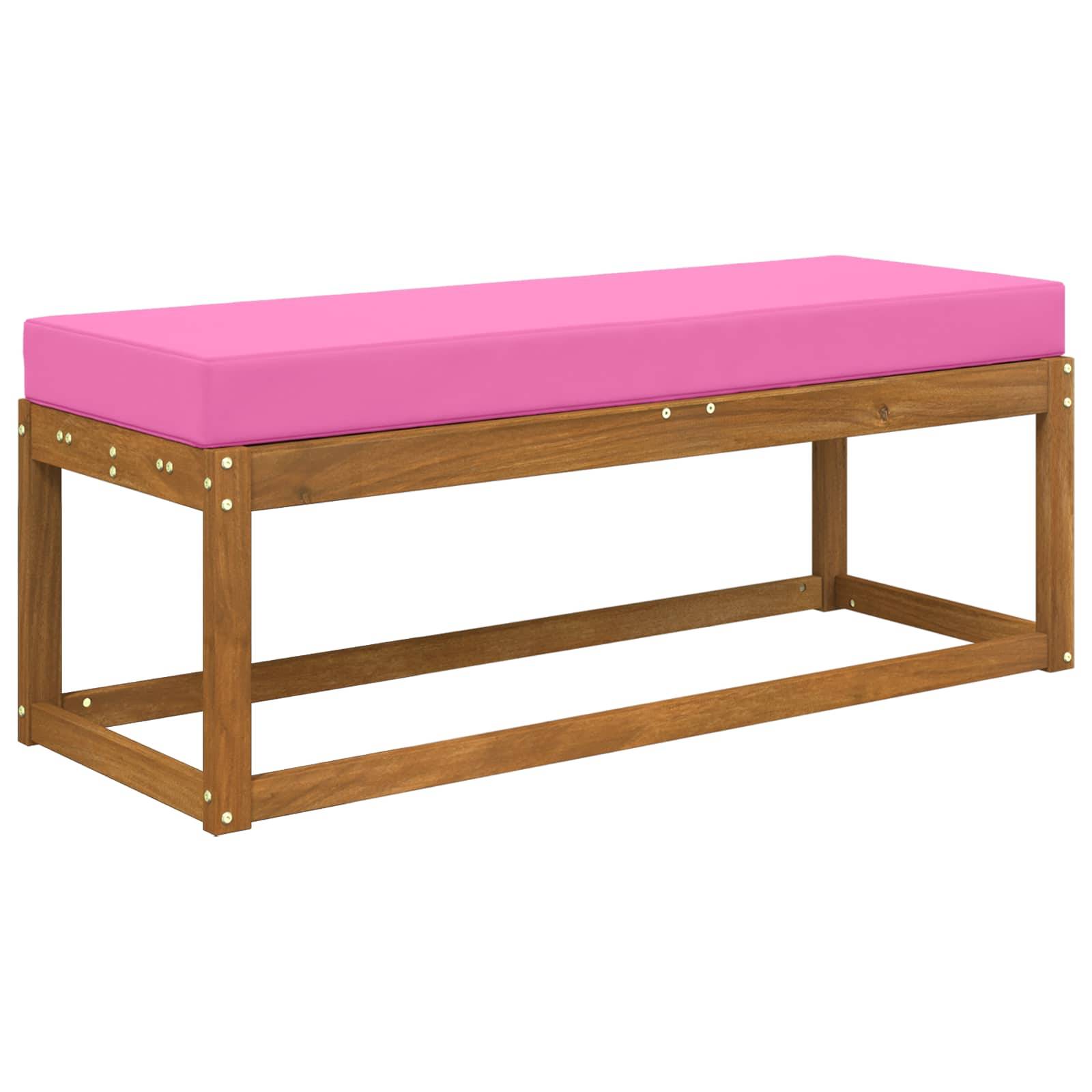 vidaXL Sitzkissen für Outdoor Rosa 111,5 x 40 x 8 cm 100 % Polyester
