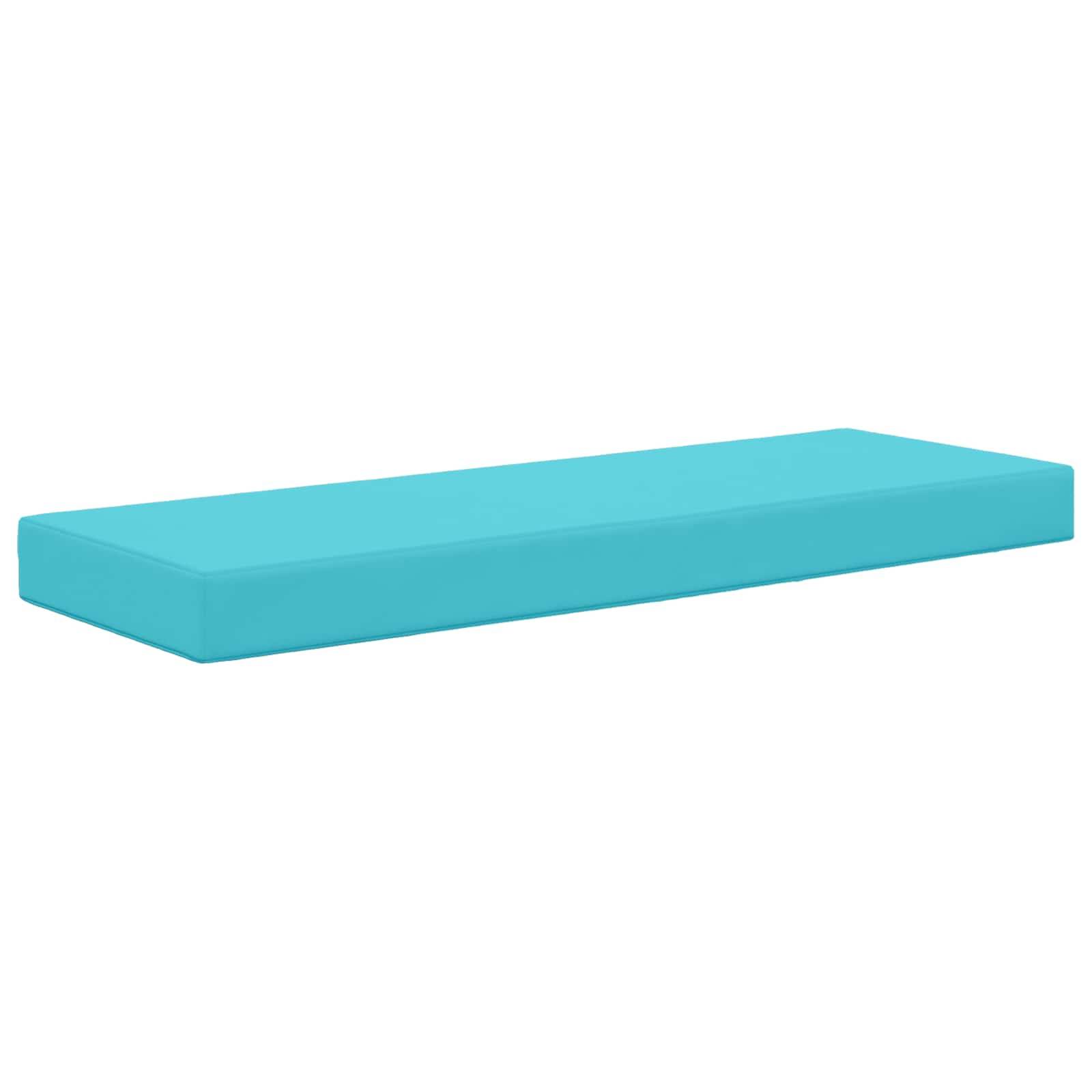 vidaXL Sitzkissen für Outdoor Türkis 111,5 x 40 x 8 cm 100 % Polyester