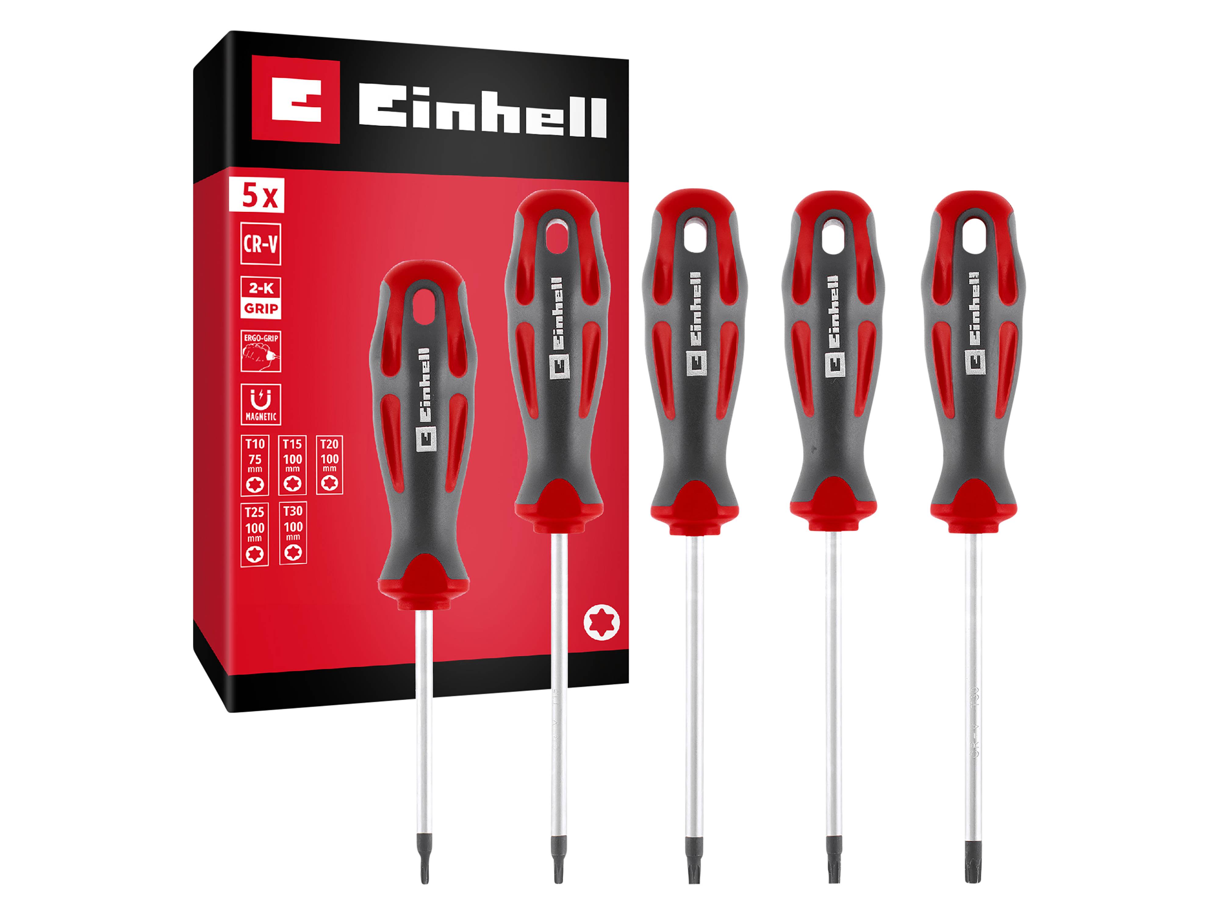 EINHELL Schraubendreher-Set T-Profil, 370537, 5-teilig