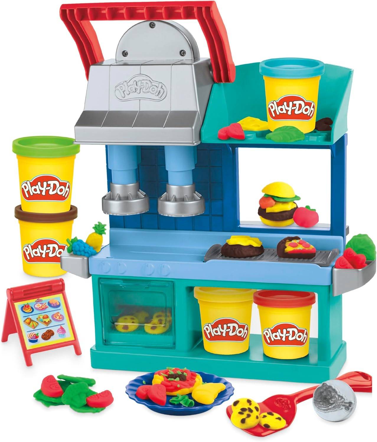 Hasbro F8107 - Play-Doh Kitchen Creations Buntes Restaurant - Knete-Spielset