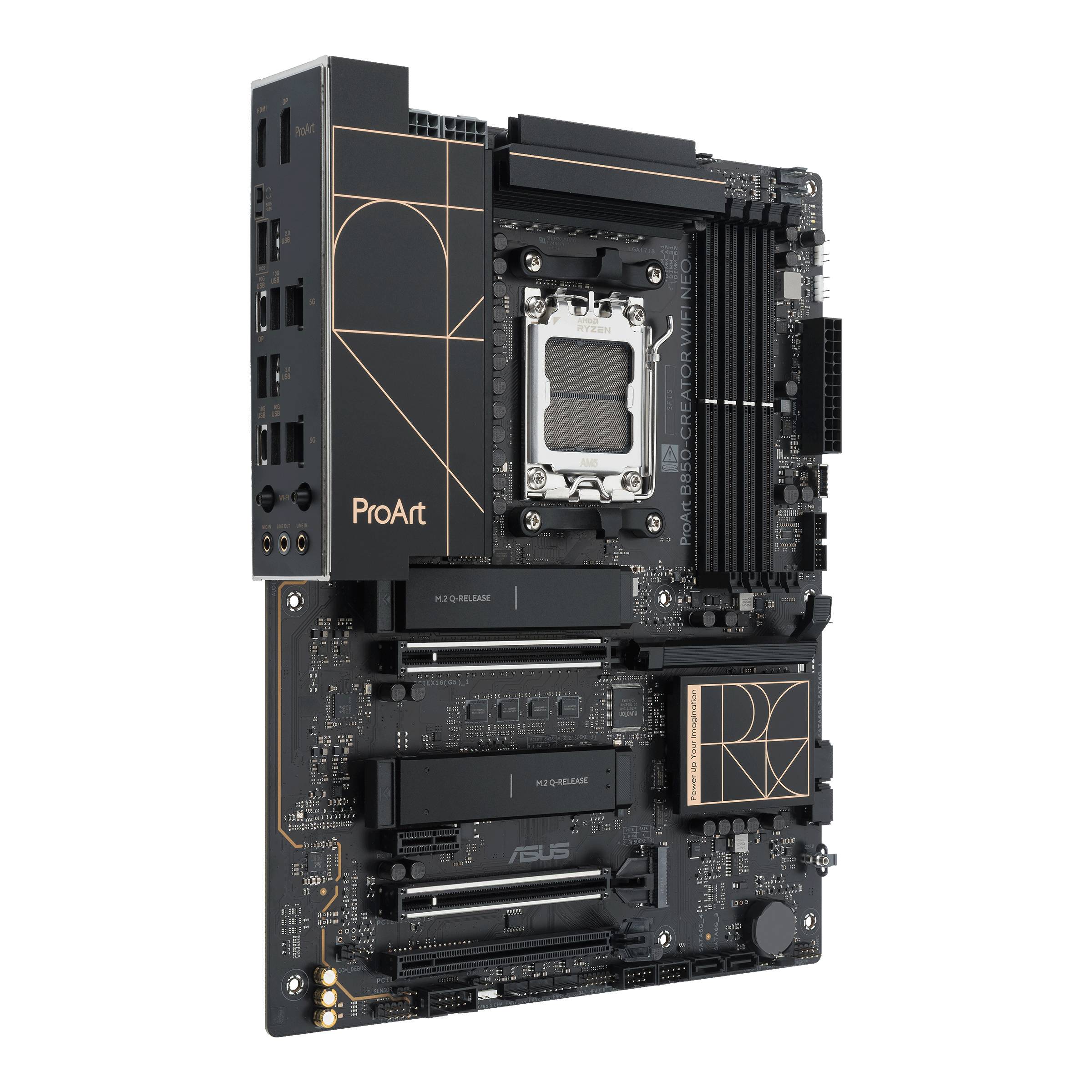 ASUS PROART B850-CREATOR WIFI NEO, AMD, Sockel AM5, AMD Ryzen 7000 Series, AMD Ryzen 8000 Series, AMD Ryzen 9000 Series, Sockel AM5, DDR5-SDRAM