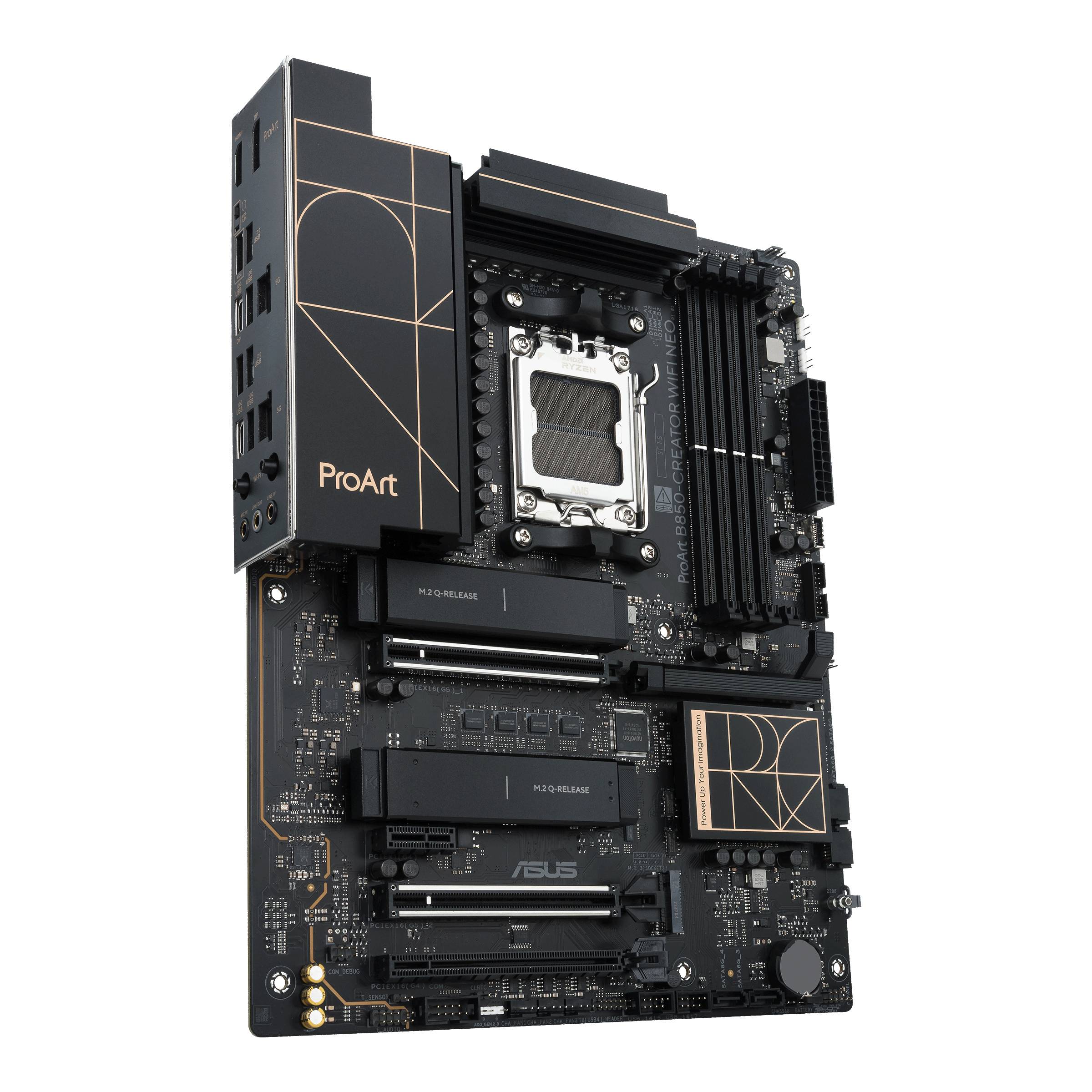 ASUS PROART B850-CREATOR WIFI NEO, AMD, Sockel AM5, AMD Ryzen 7000 Series, AMD Ryzen 8000 Series, AMD Ryzen 9000 Series, Sockel AM5, DDR5-SDRAM