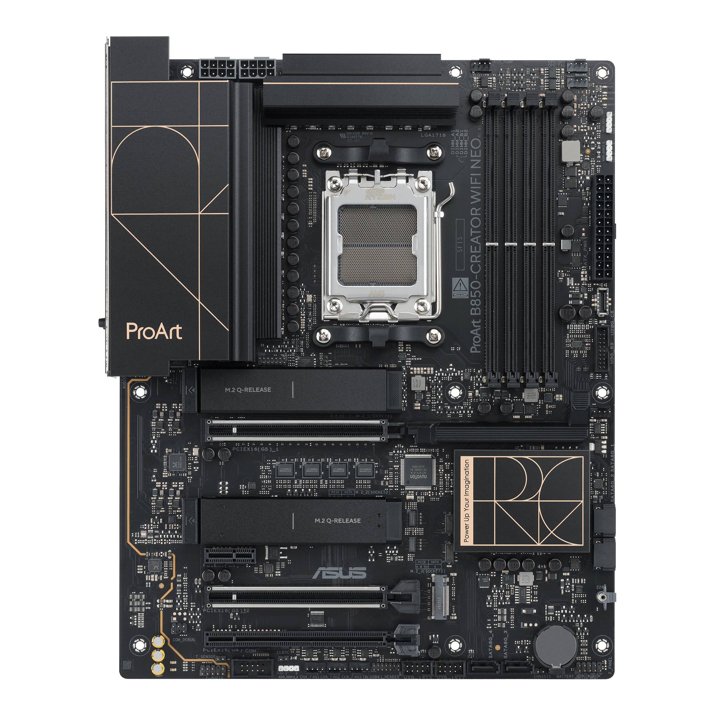 ASUS PROART B850-CREATOR WIFI NEO, AMD, Sockel AM5, AMD Ryzen 7000 Series, AMD Ryzen 8000 Series, AMD Ryzen 9000 Series, Sockel AM5, DDR5-SDRAM