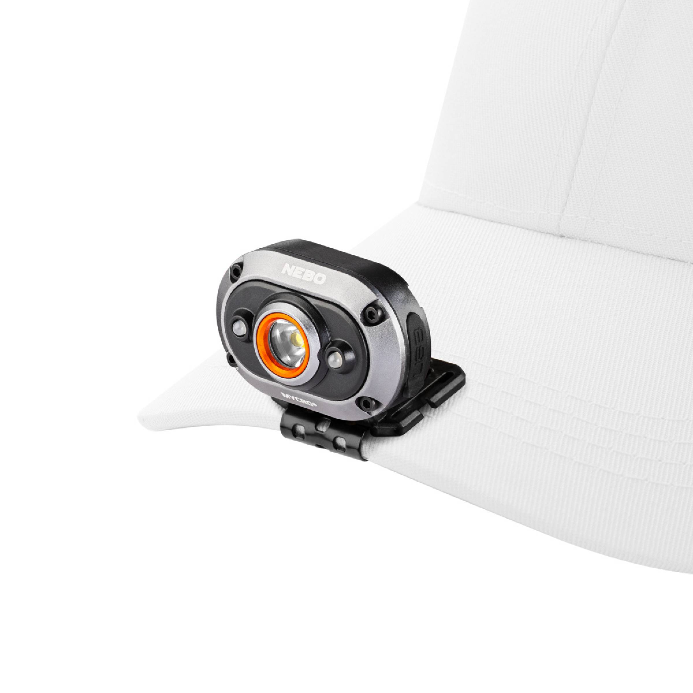 NEBO Kopfleuchte MYCRO 450 grau wiederaufladbar 450 Lumen