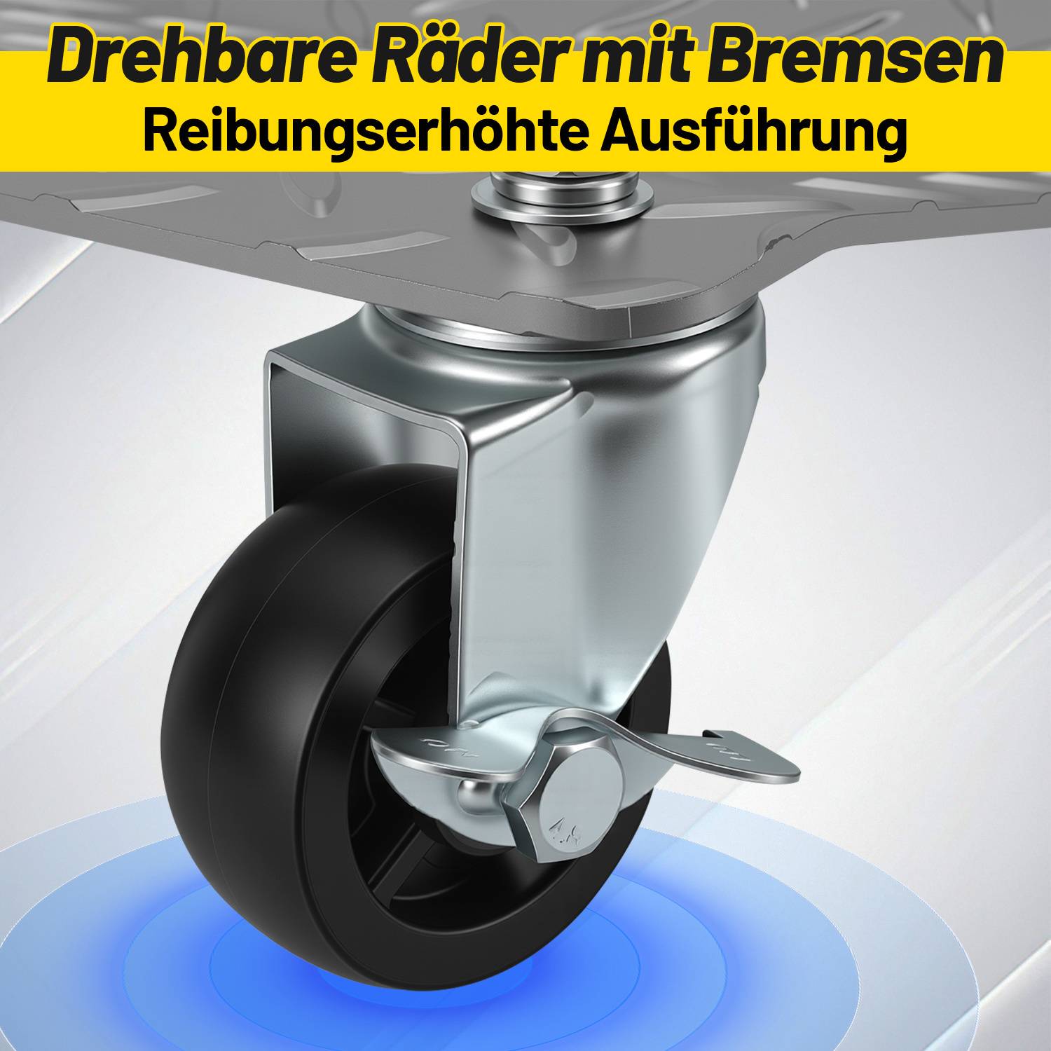 Rangierhilfe 2 Stück mit mit Stahlrollen, Gesamtbelastbarkeit 500kg, Rad Rangierroller Rangierheber Wagenheber für PKW Auto