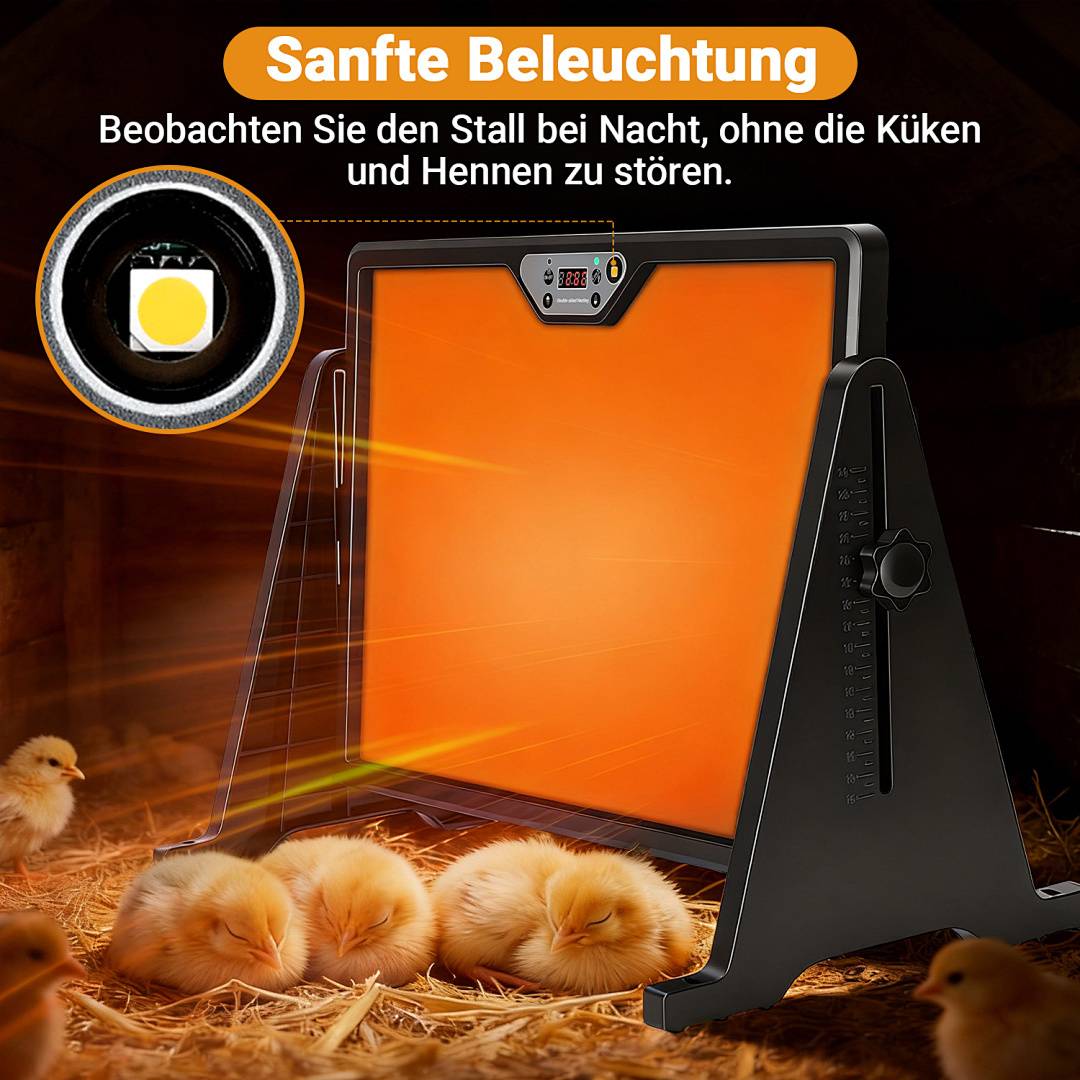 Hühnerstall Heizplatte 300W Küken-Wärmeplatte schwarz mit Temperaturregler - Für Küken & Geflügel