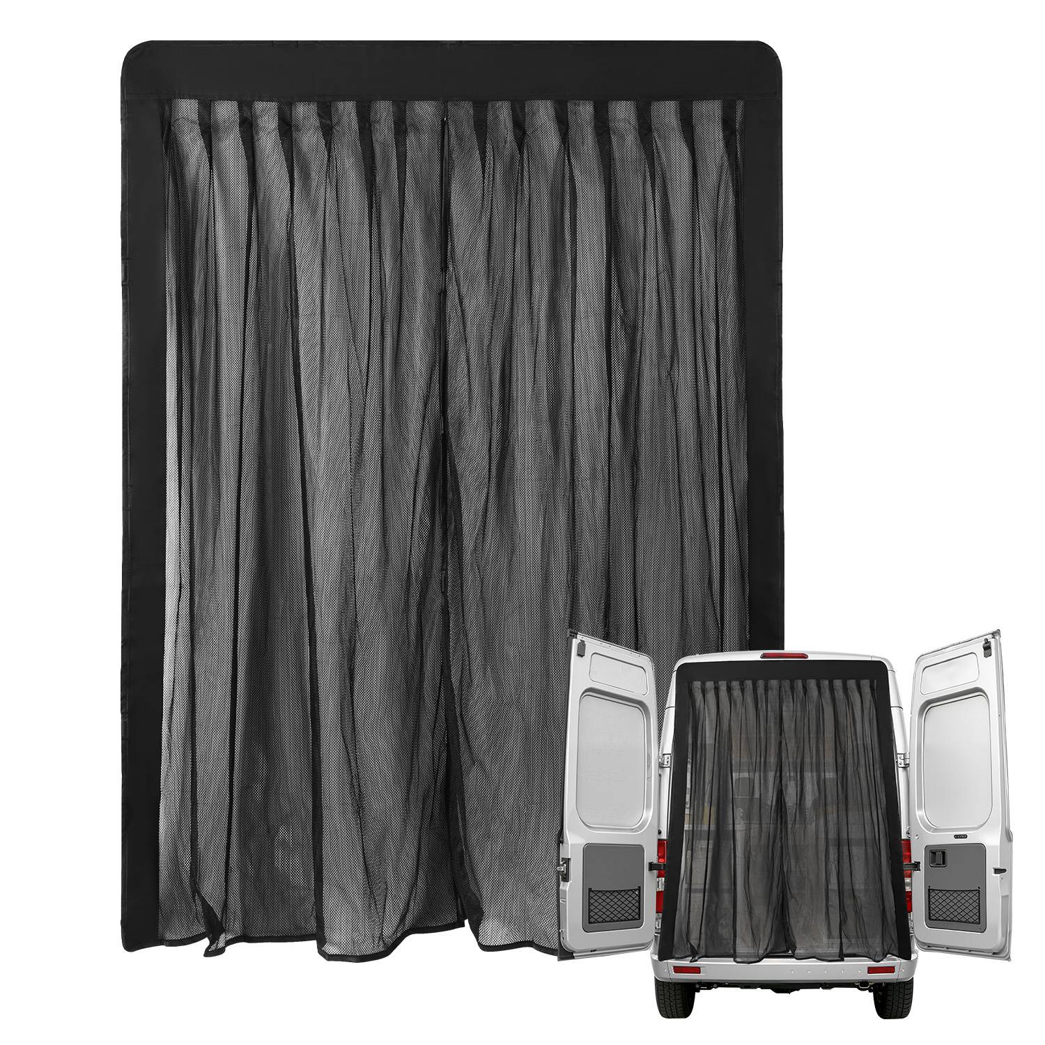 Auto Moskitonetz für Autotür 150×110 cm Magnetisches Insektenschutz Fliegengitter für Auto Camping Van SUV