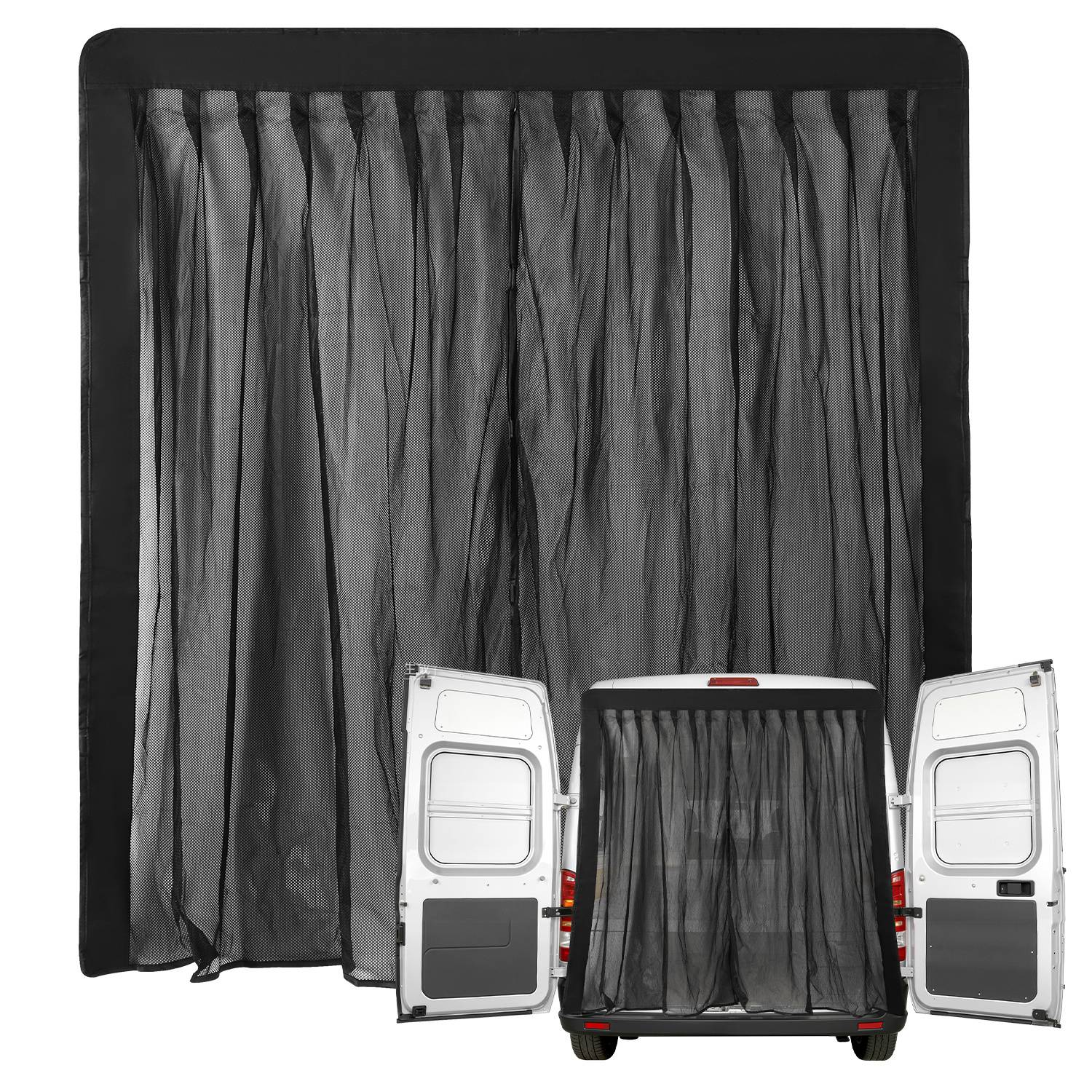 Auto Moskitonetz für Autotür 165×165 cm Magnet Fliegengitter Insektenschutz Netz für Van SUV Camping