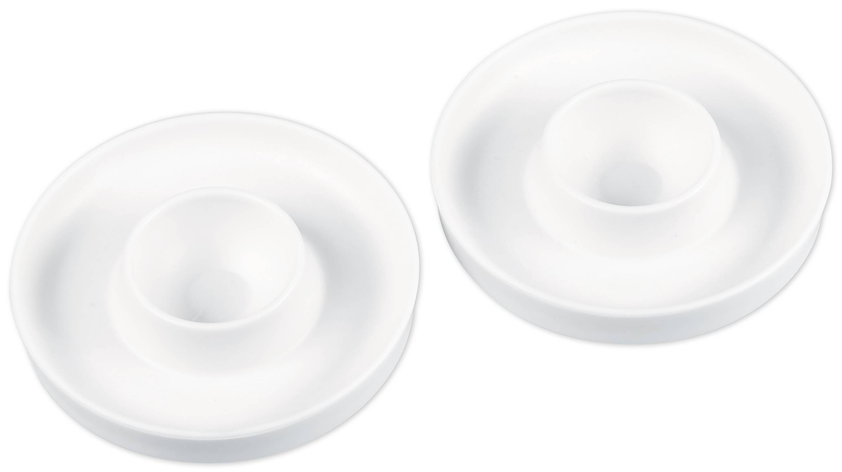 Kesper | Eierbecher, 2er Pack, Material: ø 10 x H 2 cm, Melamin, Maße: cm, Farbe: Weiß | Der ideale Frühstücksbegleiter