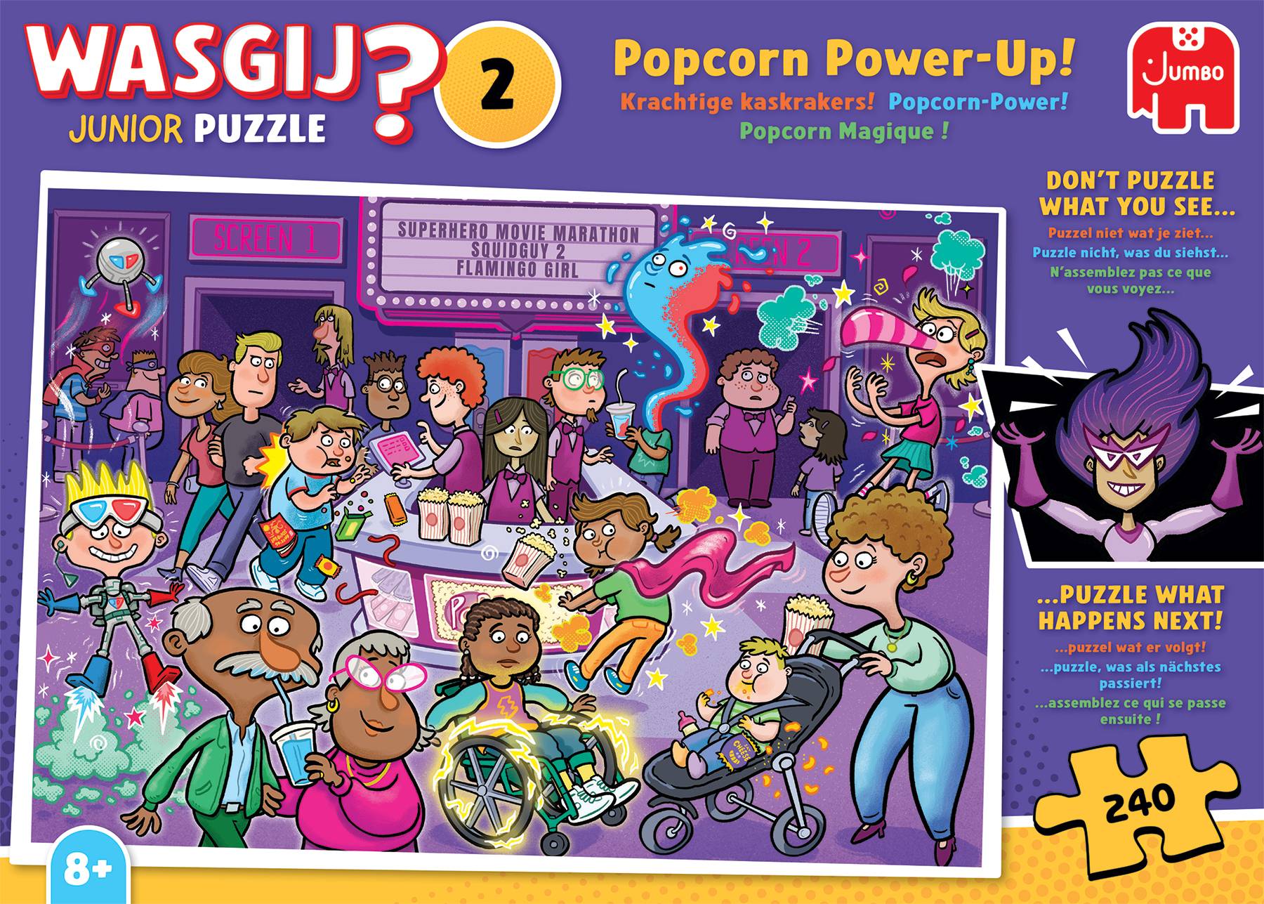 Wasgij Junior 2 - Popcorn-Power! (240 Teile Puzzle)