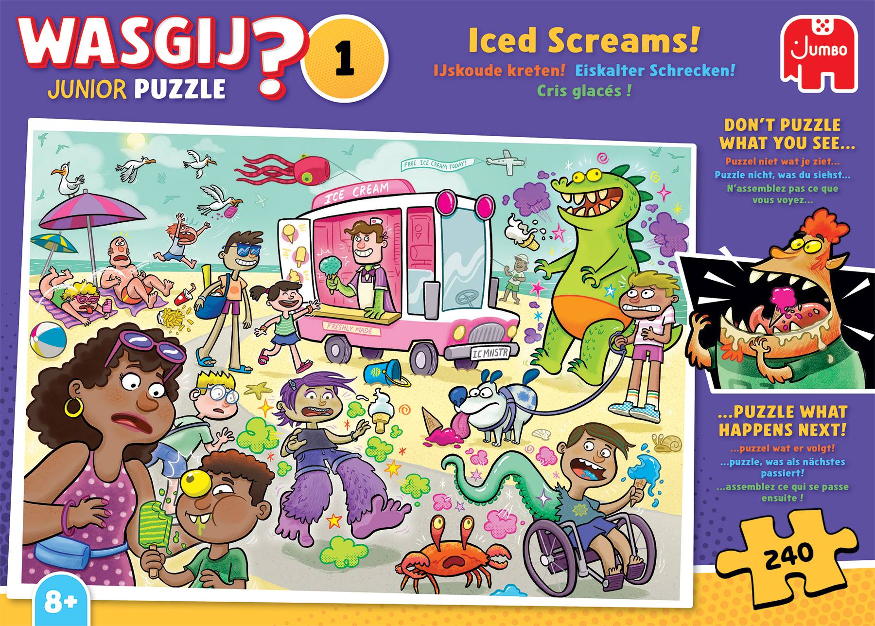 Wasgij Junior 1 - Eiskalter Schrecken! (240 Teile Puzzle)