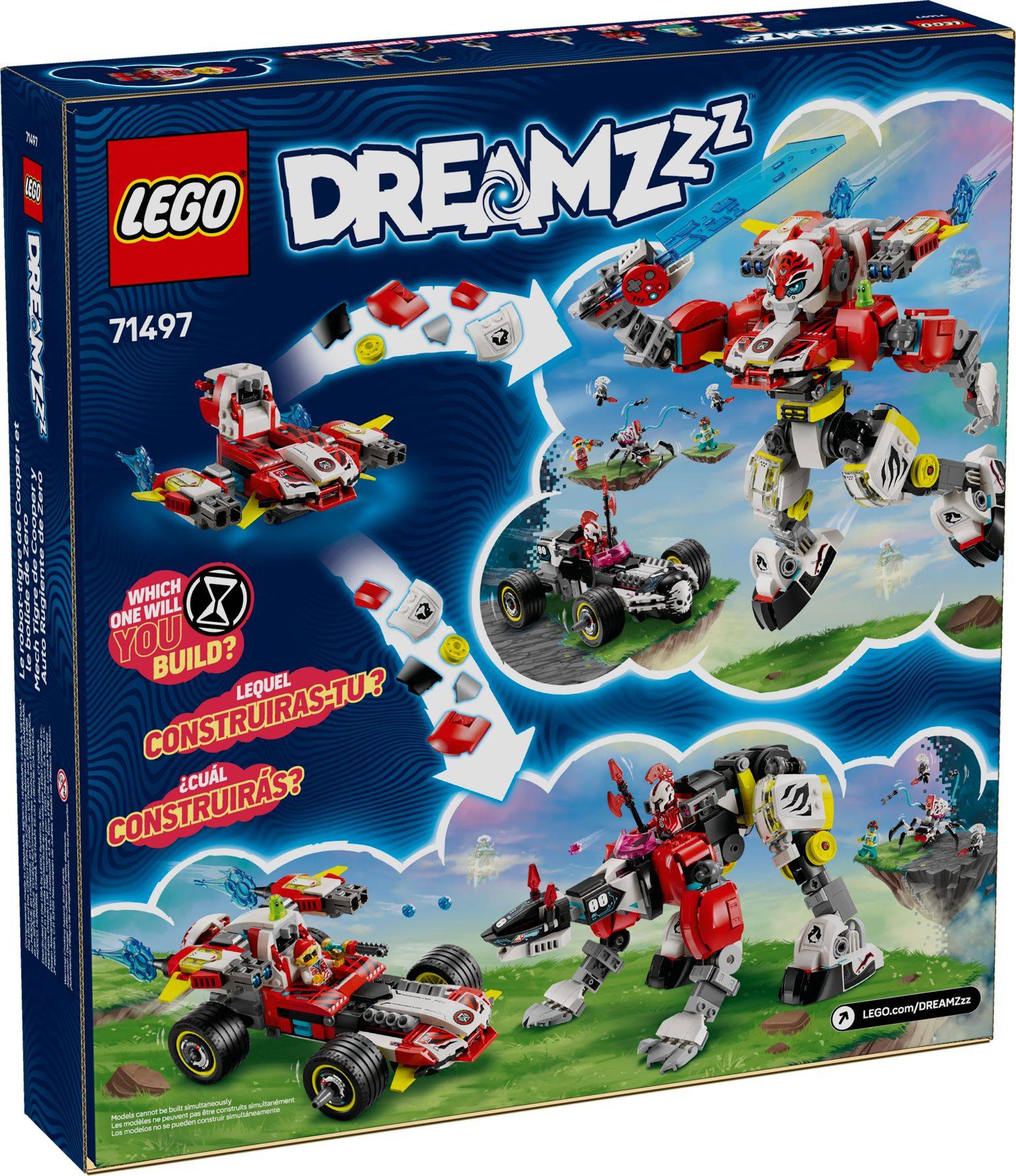 LEGO® Dreamzzz™ 71497 Coopers Tiger-Mech und Zero's Hot Rod Auto