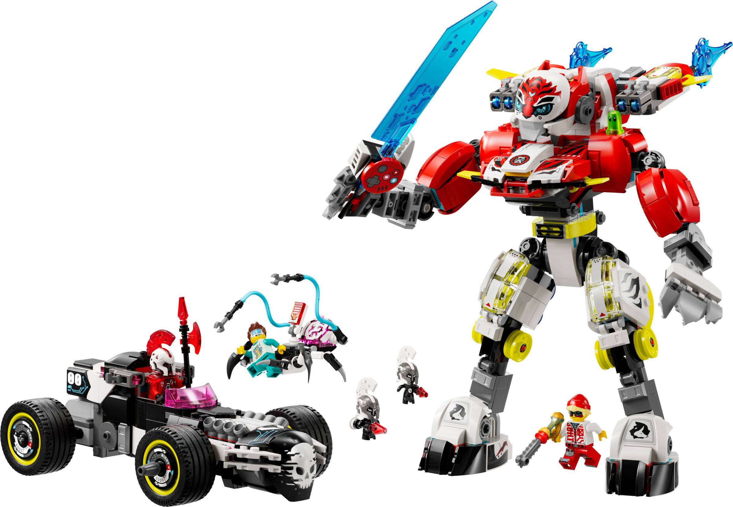 LEGO® Dreamzzz™ 71497 Coopers Tiger-Mech und Zero's Hot Rod Auto