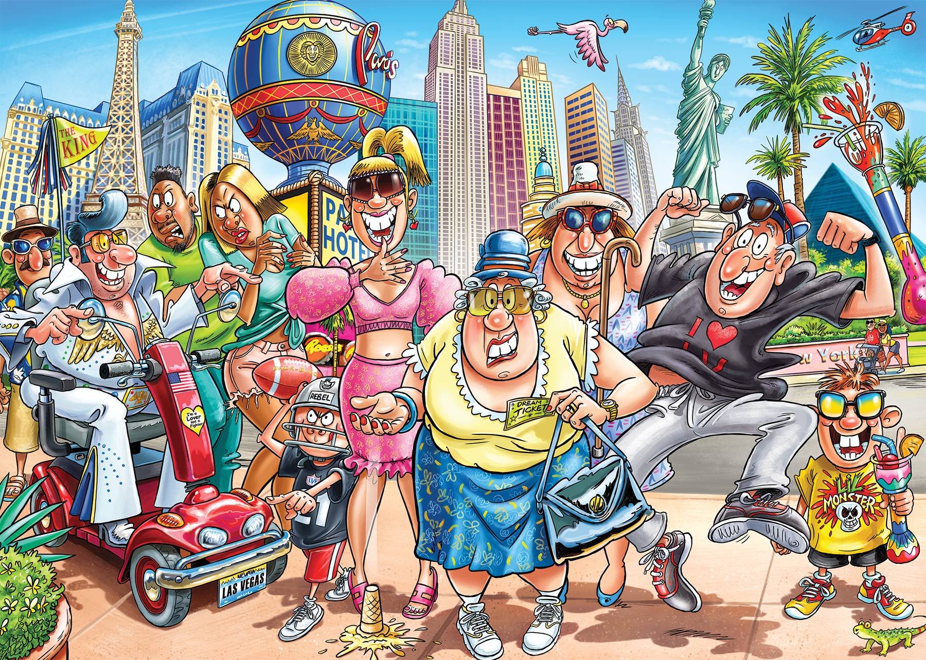 Wasgij Original 48, Was in Vegas passiert!, 1000 Teile Puzzle