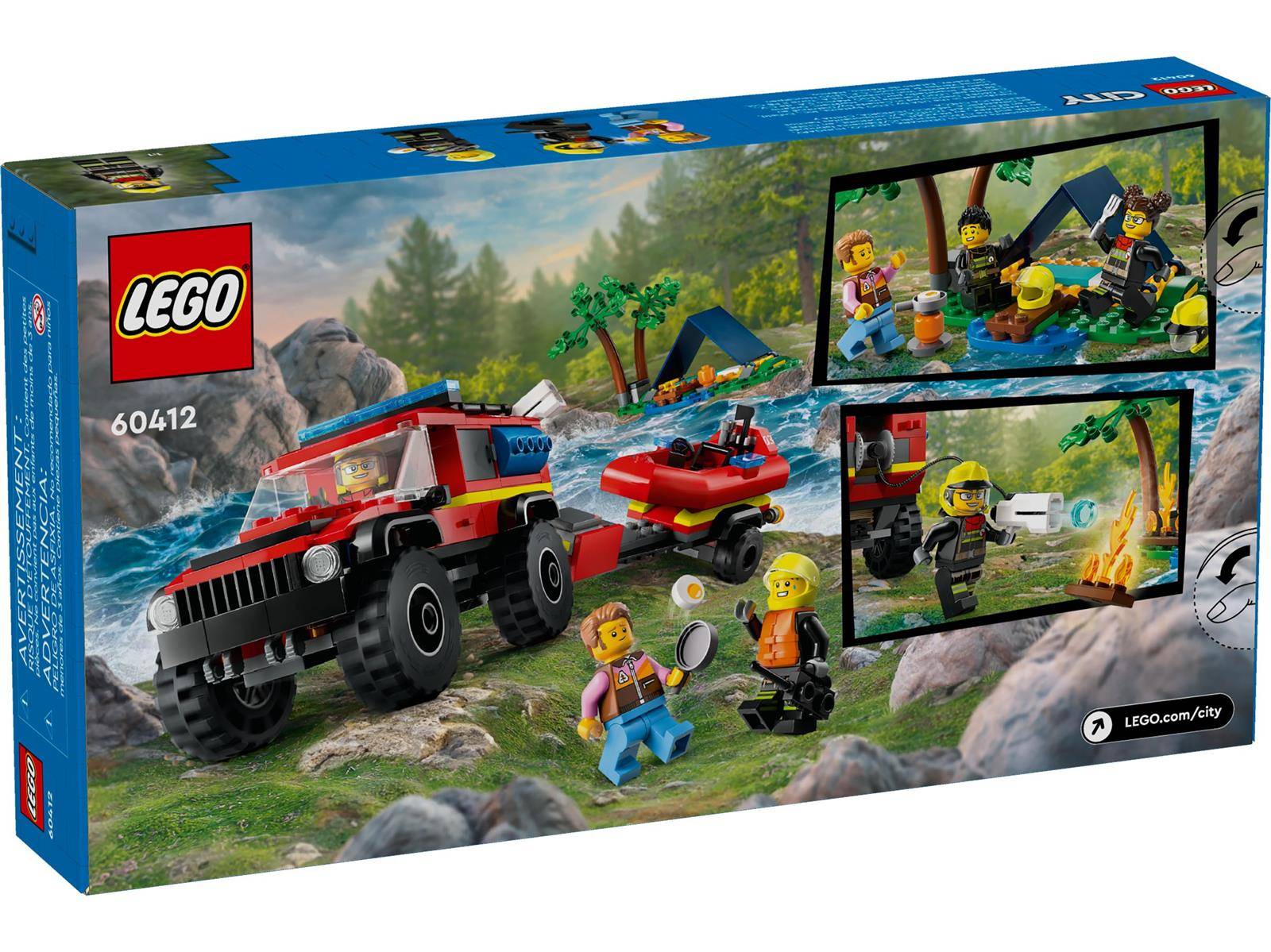 LEGO® City 60412 Feuerwehrgeländewagen mit Rettungsboot