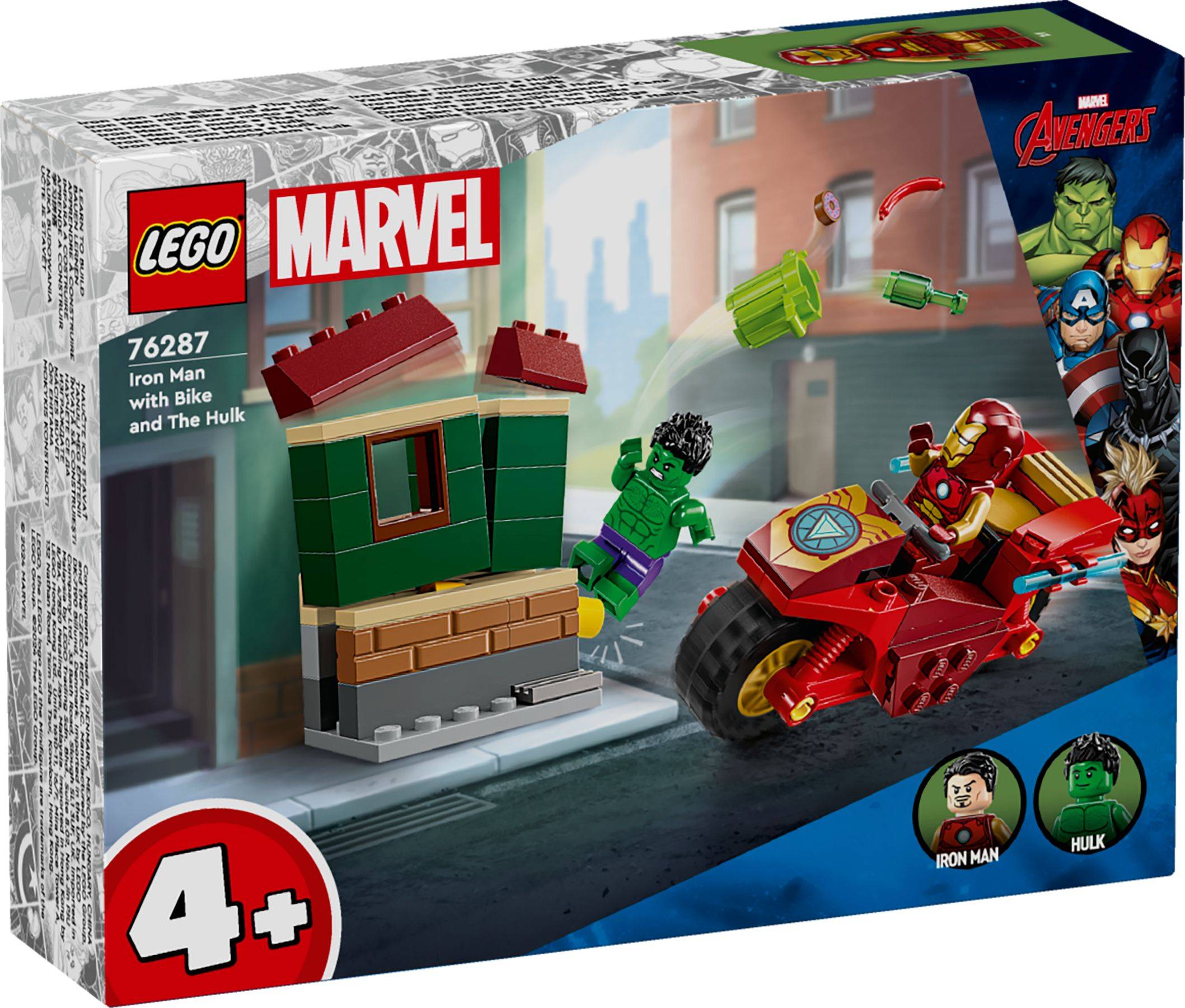 LEGO® Super Heroes 76287 Iron Man mit Bike und der Hulk