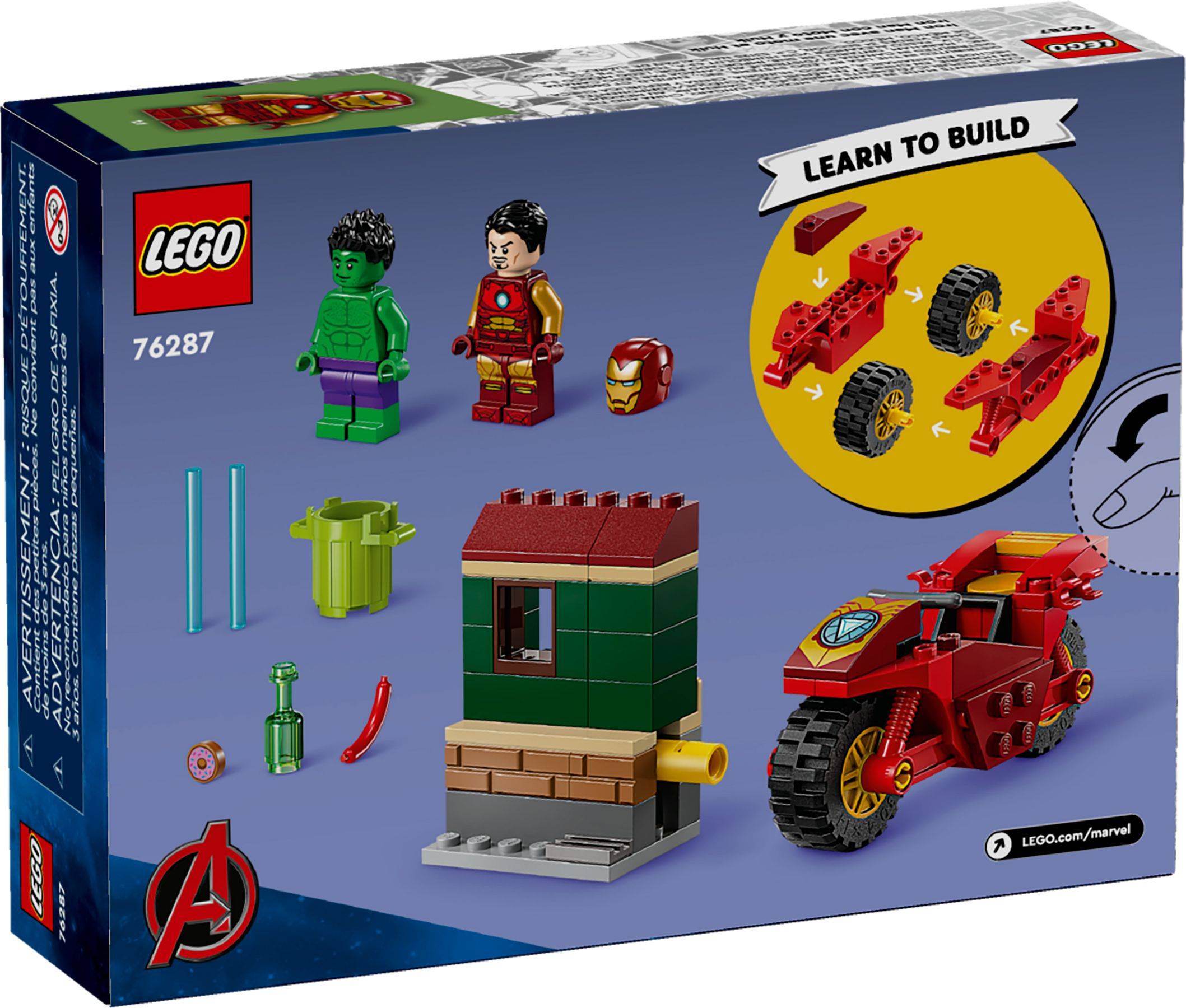 LEGO® Super Heroes 76287 Iron Man mit Bike und der Hulk