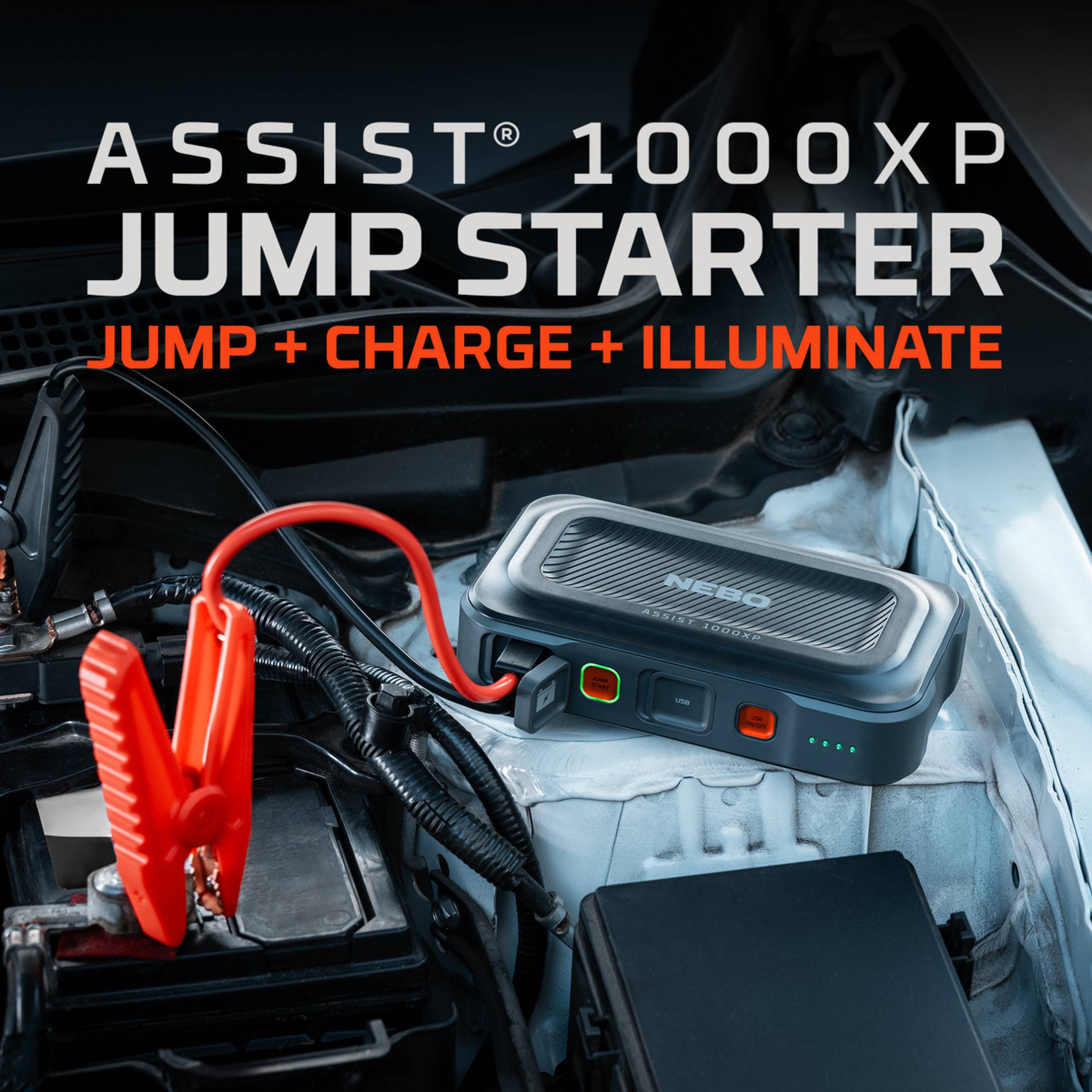 NEBO JUMPSTARTER ASSIST 1000XP 12V 1000A Powerbank & Leuchte