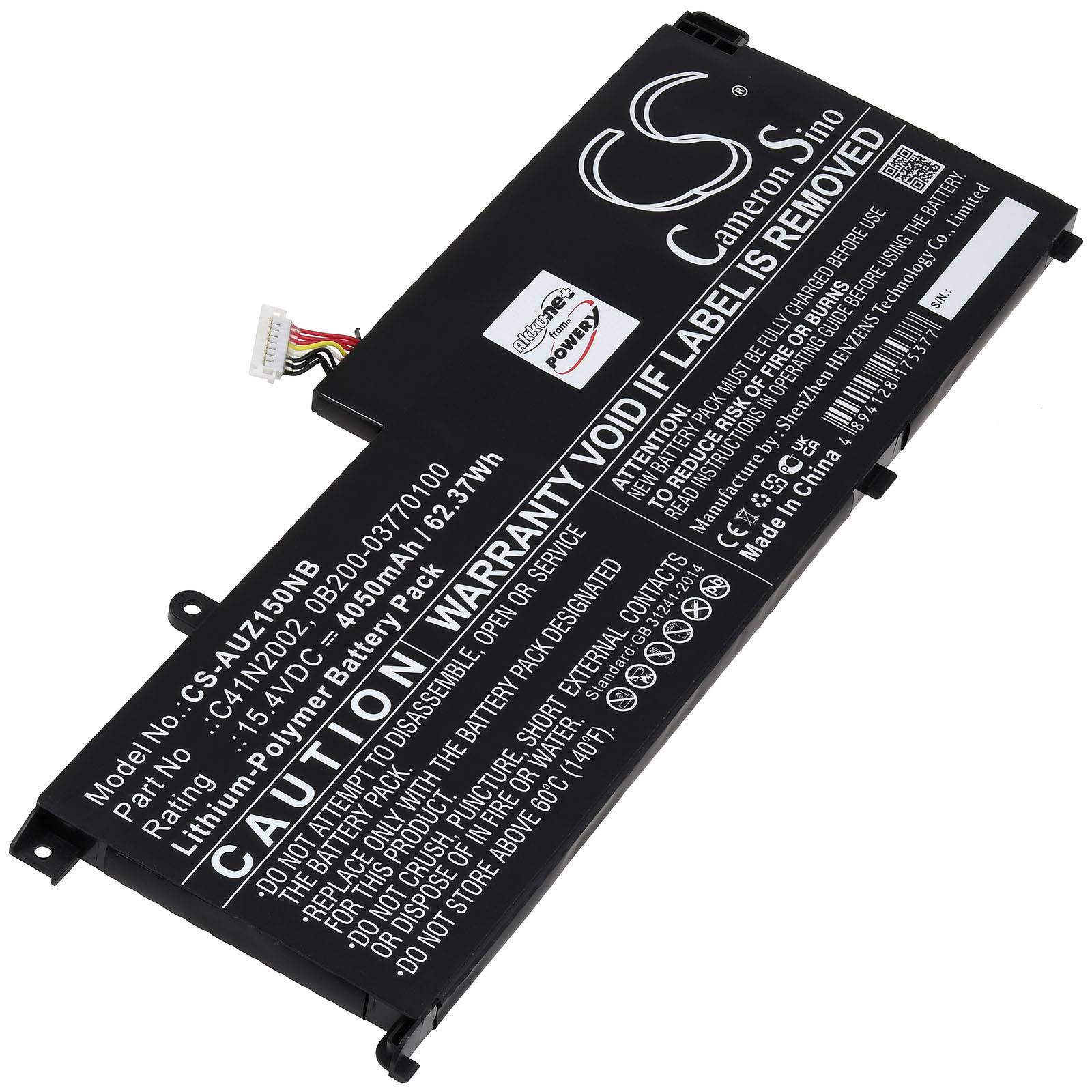 Powery Akku für Asus ZenBook Pro 15 UX535LH-BN150T Laptop, 15,4V, Li-Polymer