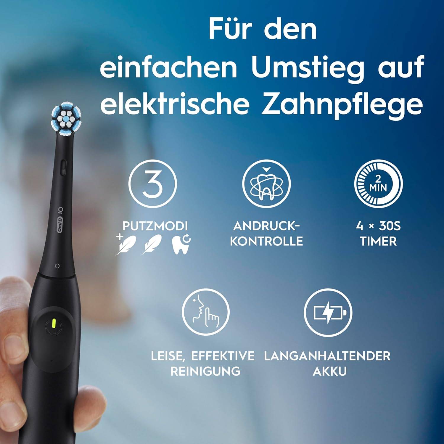 Oral-B iO Series 2 Elektrische Zahnbürsten Doppelp. 2 Aufsteckbürsten Reise-Etui