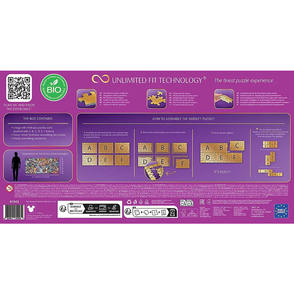 Trefl, The Greatest Disney Collection Vol. 2, 9000 Teile Puzzle