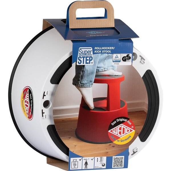 Rollhocker SuperStep Kunststoff weiß - Banderolenverpackung