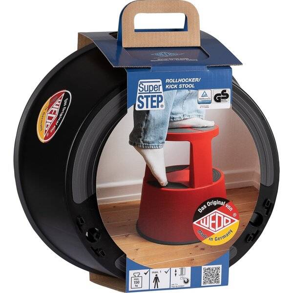 Rollhocker SuperStep Kunststoff schwarz - Banderolenverpackung