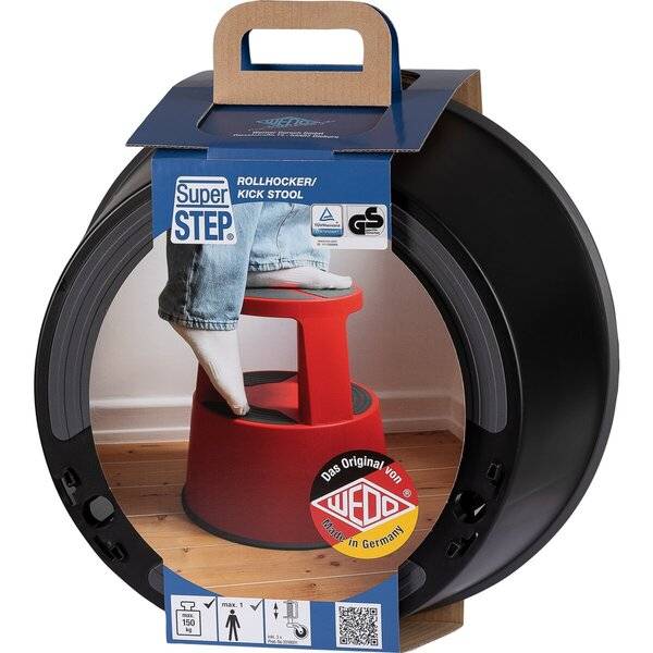 Rollhocker SuperStep Kunststoff schwarz - Banderolenverpackung